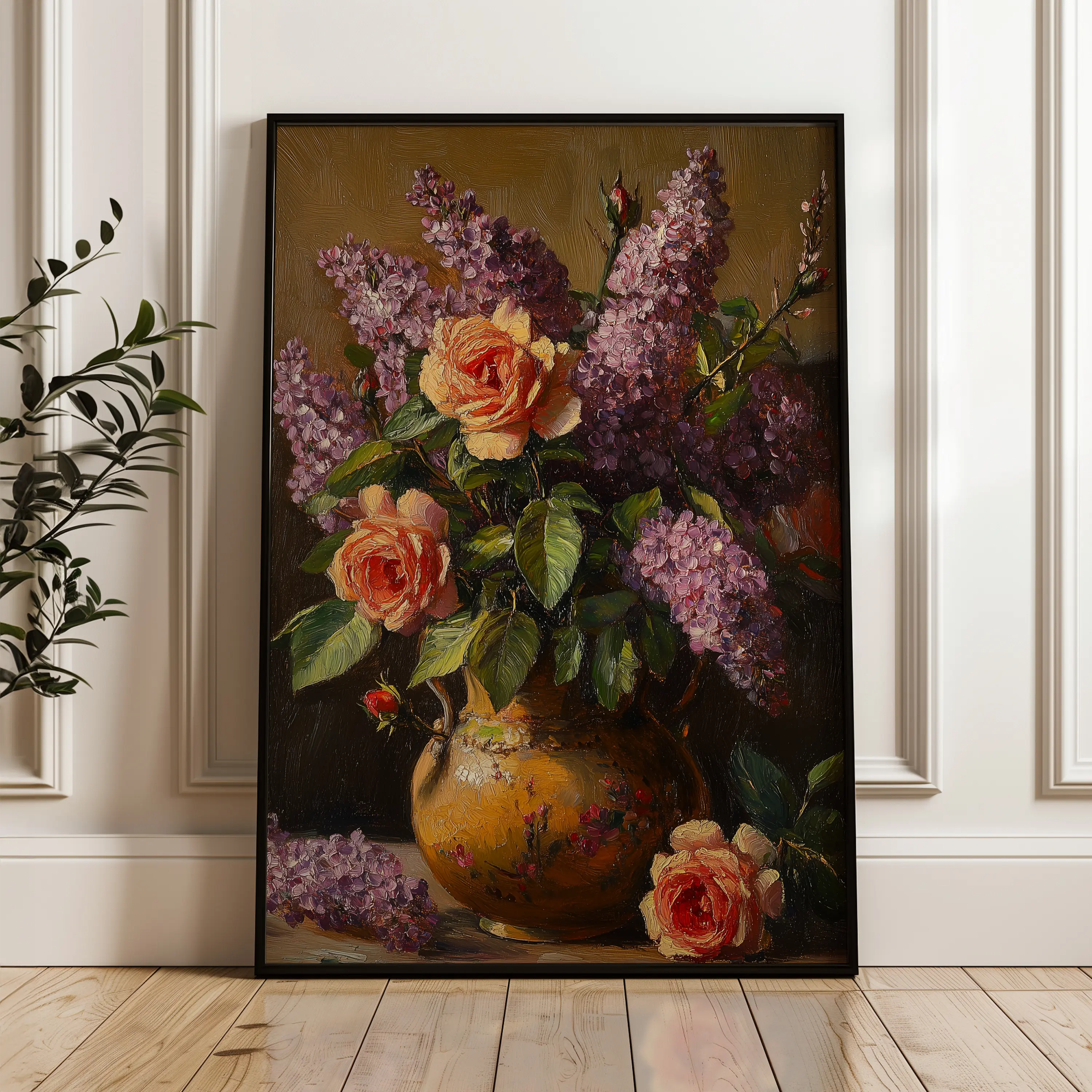 Floral Canvas Wall Art WAD1139-F 90 x 60 cm / Stretched on hidden frame