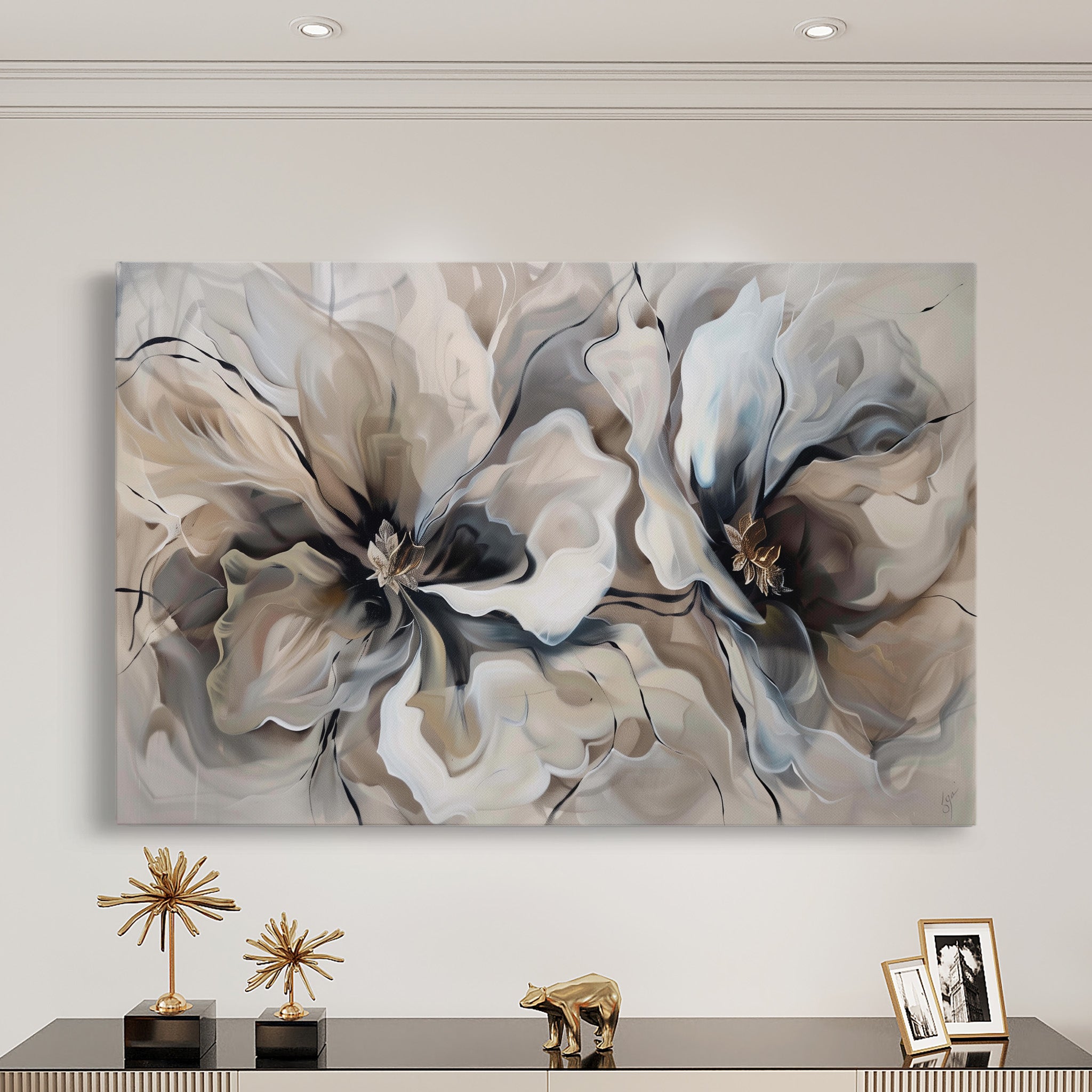 Floral Canvas Wall Art WAD114-F 90 x 60 cm / Stretched on hidden frame