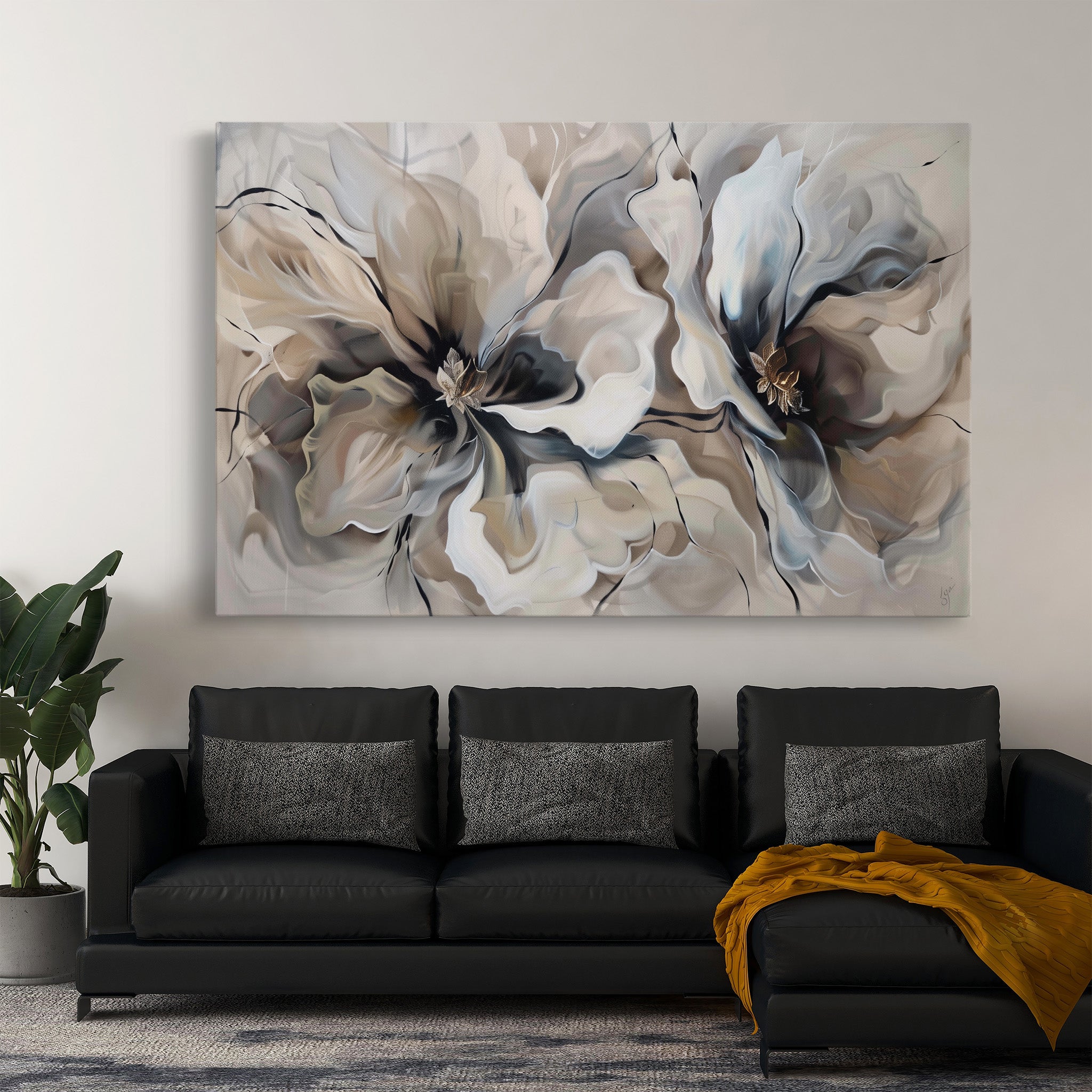 Floral Canvas Wall Art WAD114-F 90 x 60 cm / Stretched on hidden frame