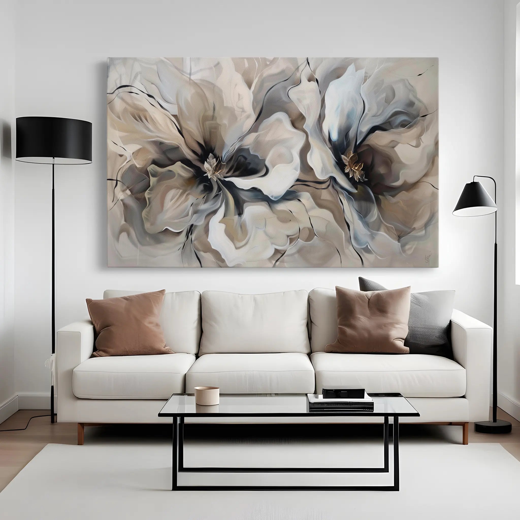 Floral Canvas Wall Art WAD114-F 90 x 60 cm / Stretched on hidden frame