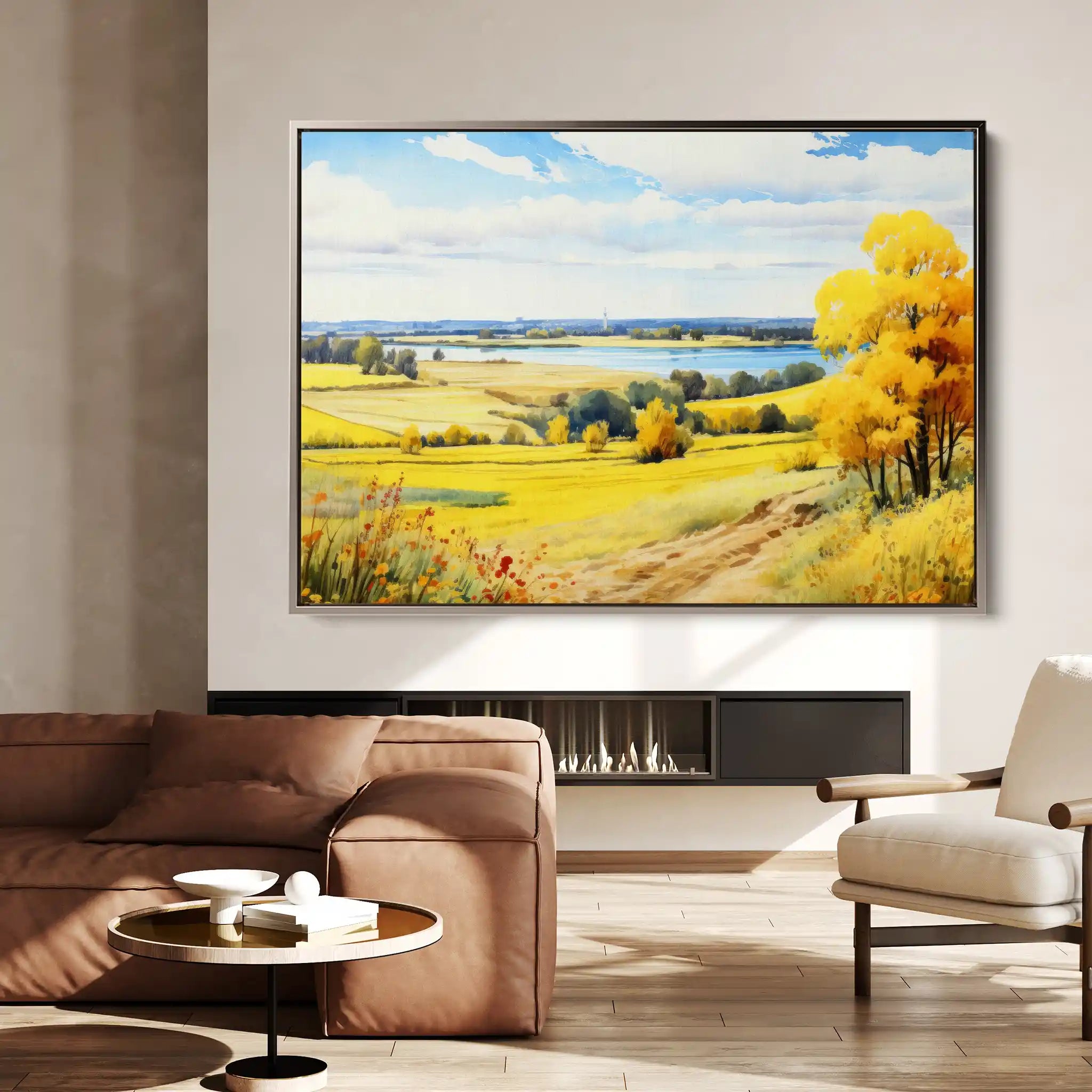 Landscape 114 Canvas Art 90 x 60 cm / Stretched on hidden frame