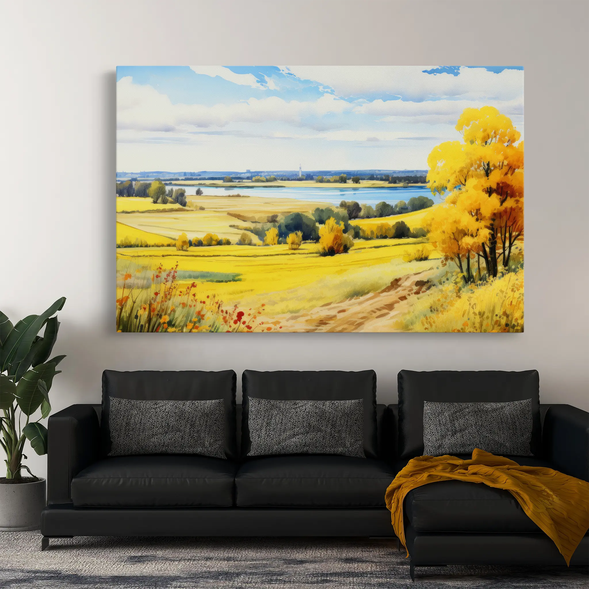 Landscape Canvas Wall Art WAD114-L 90 x 60 cm / Stretched on hidden frame