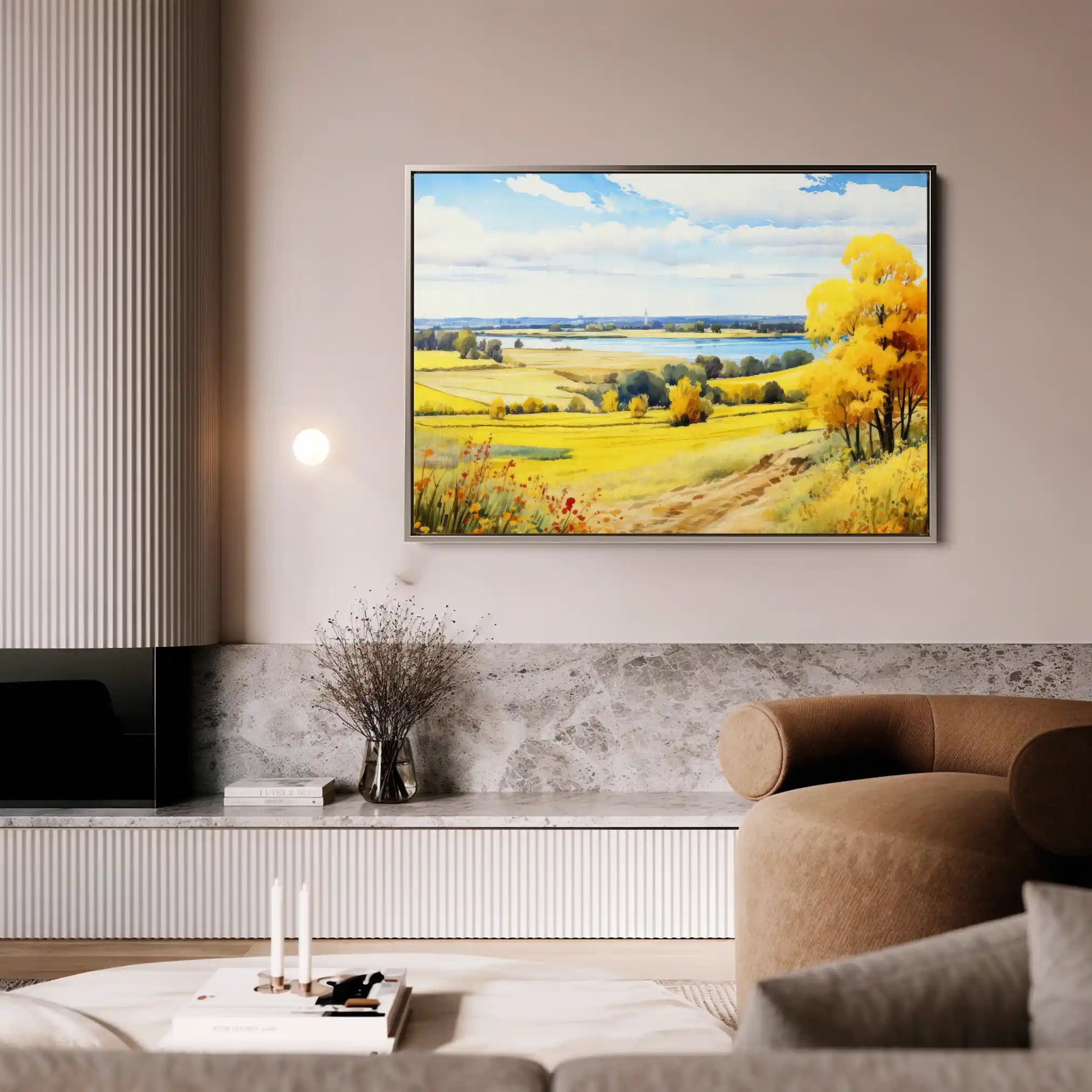 Landscape 114 Canvas Art 90 x 60 cm / Stretched on hidden frame