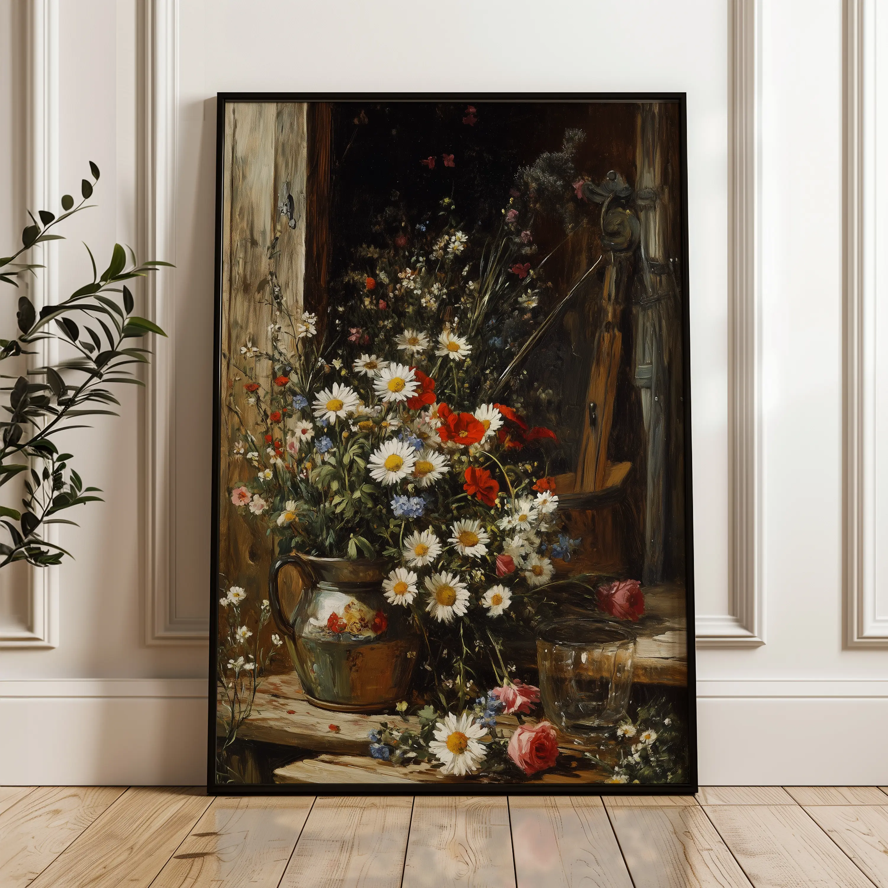 Floral Canvas Wall Art WAD1140-F 90 x 60 cm / Stretched on hidden frame