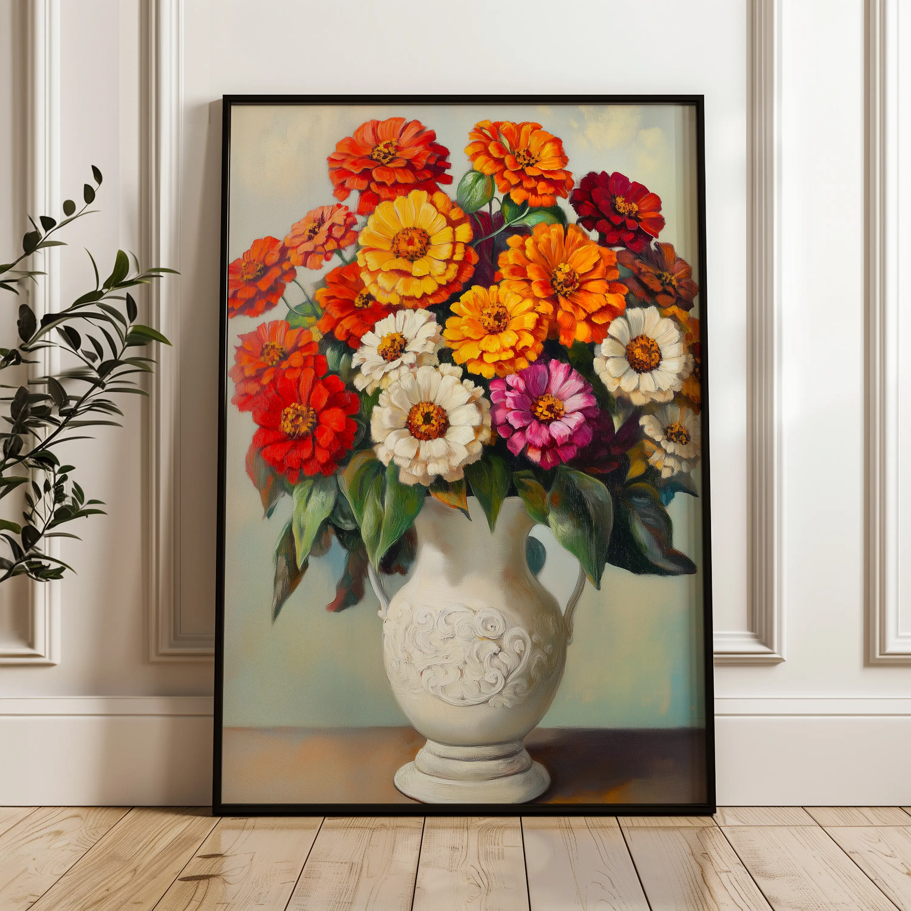 Floral Canvas Wall Art WAD1141-F 90 x 60 cm / Stretched on hidden frame