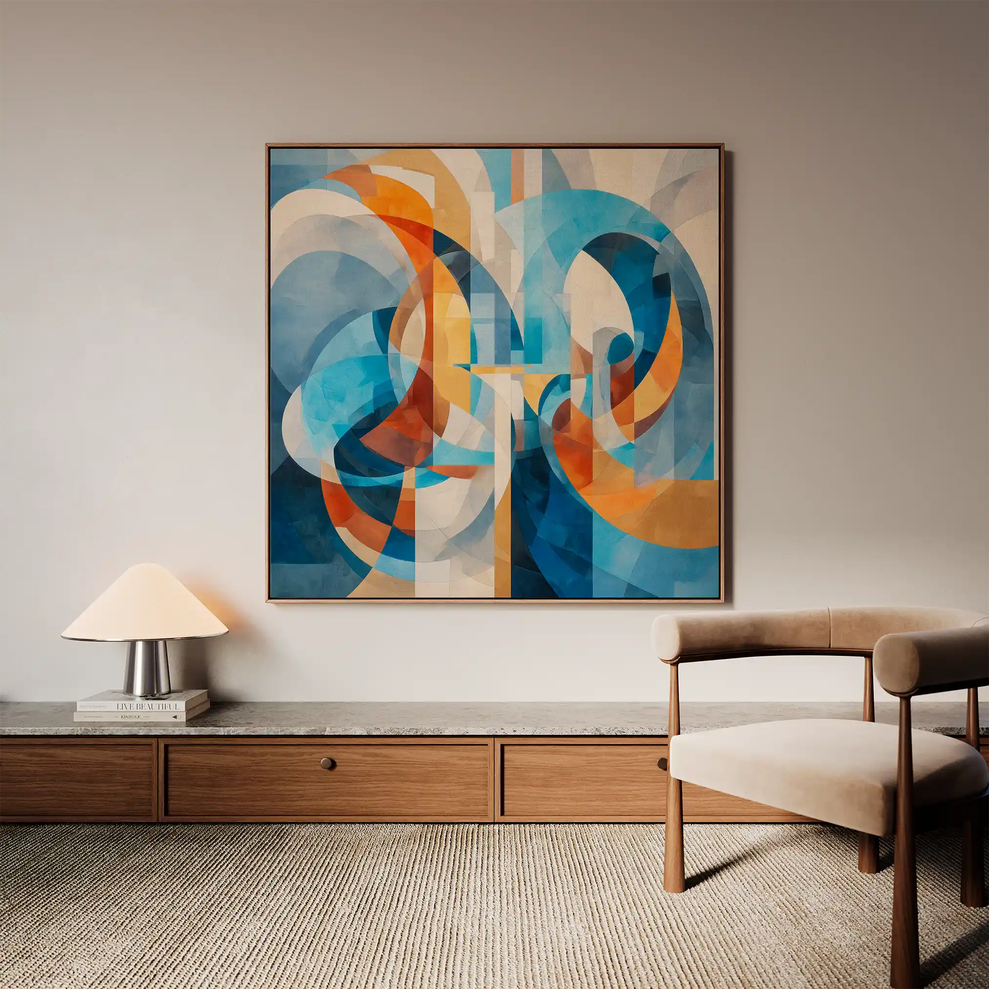 Abstract 1143 Canvas Art 60 x 60 cm / Stretched on hidden frame