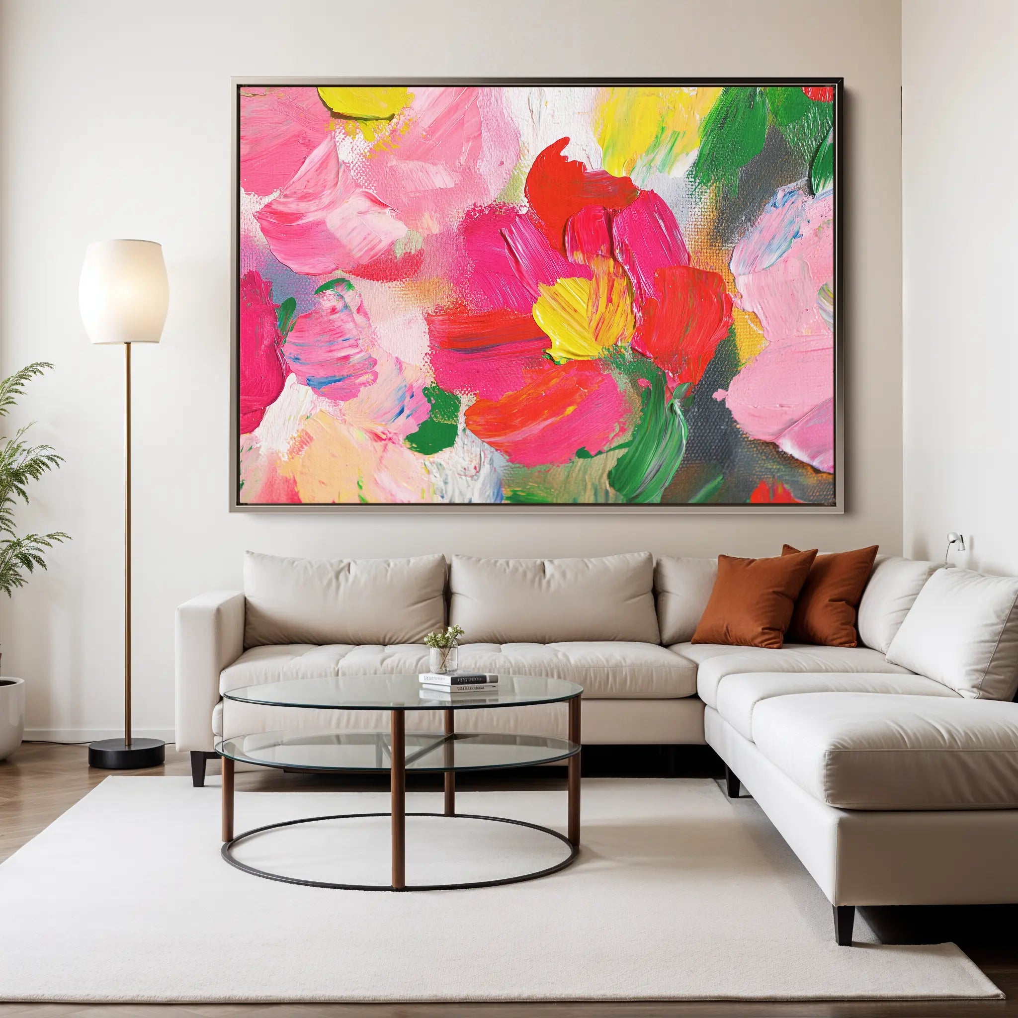 Floral Canvas Wall Art WAD1143-F 90 x 60 cm / Stretched on hidden frame