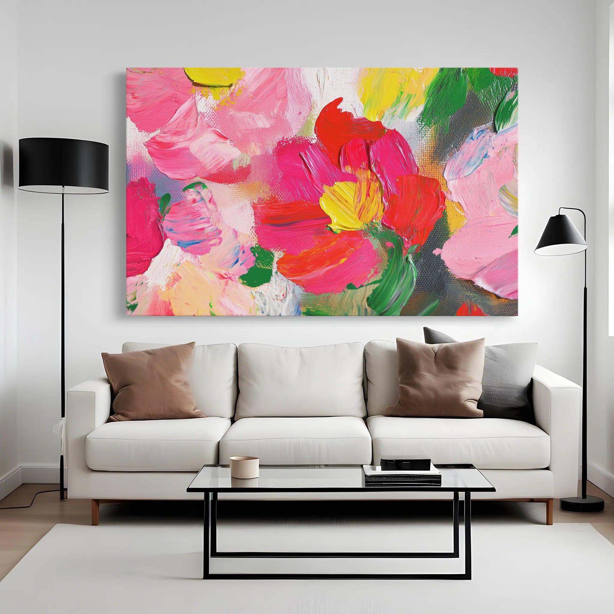 Floral Canvas Wall Art WAD1143-F 90 x 60 cm / Stretched on hidden frame