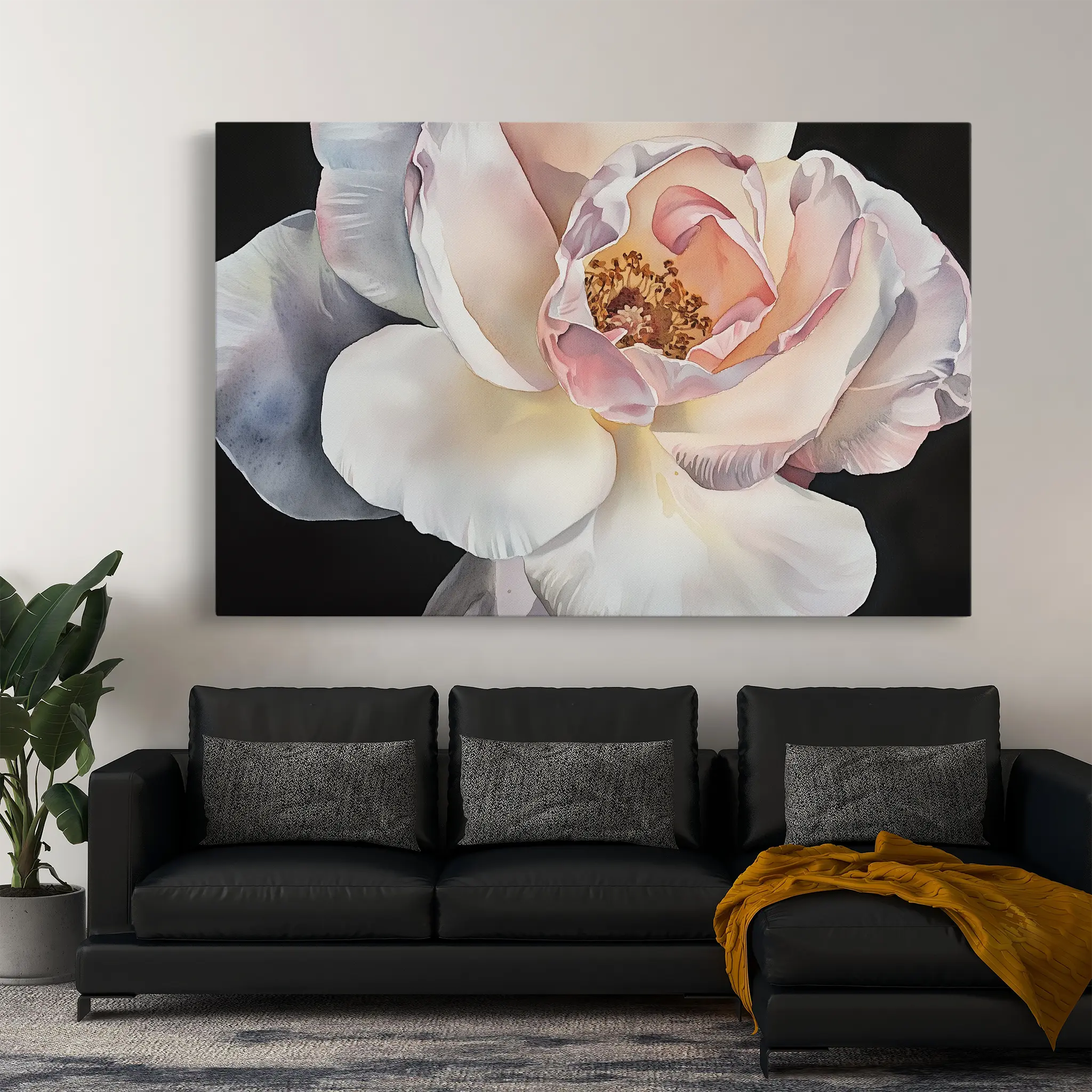 Floral Canvas Wall Art WAD1144-F 90 x 60 cm / Stretched on hidden frame