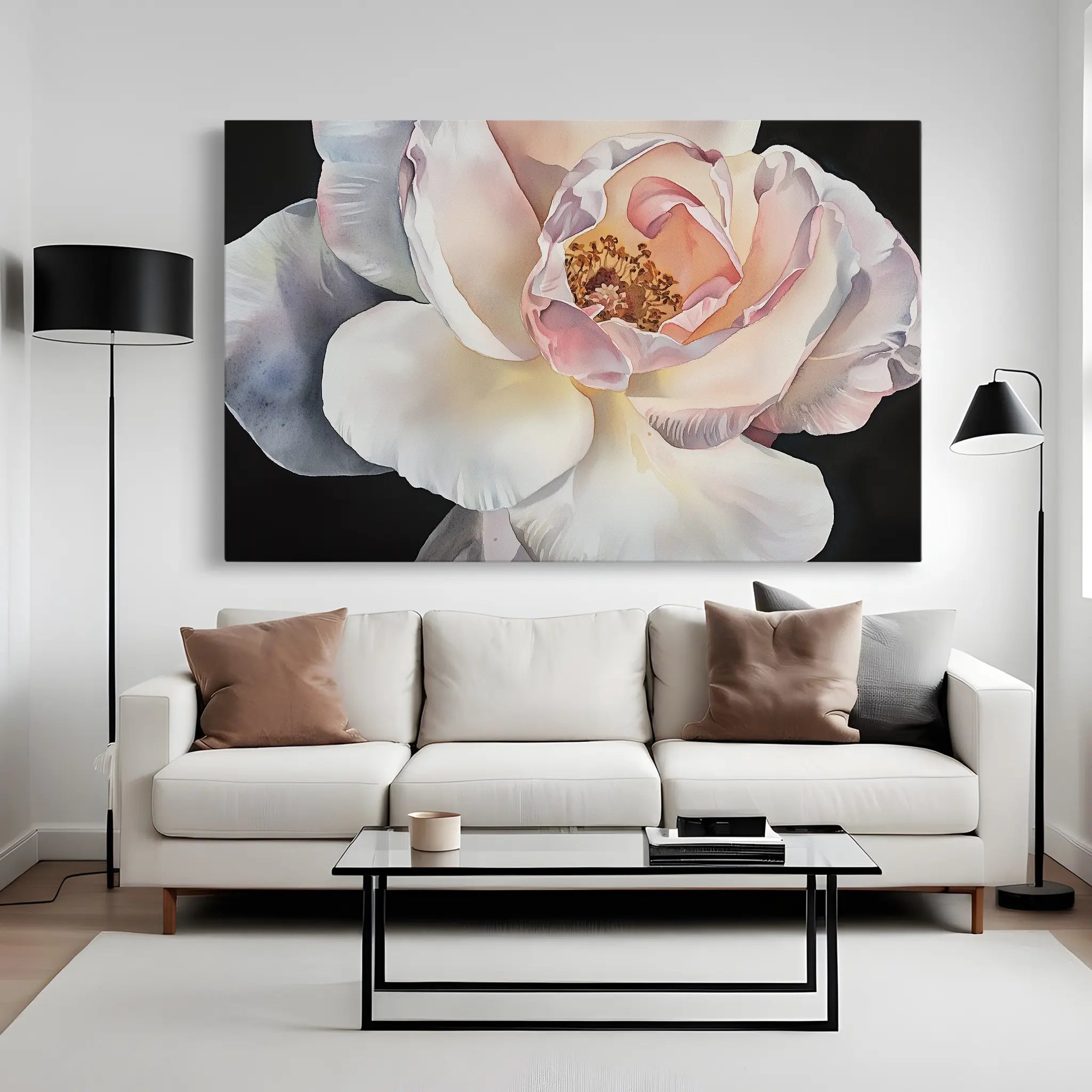 Floral Canvas Wall Art WAD1144-F 90 x 60 cm / Stretched on hidden frame