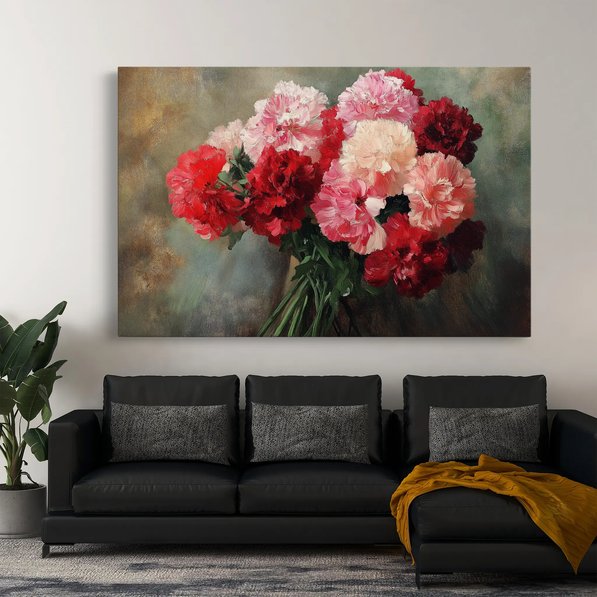 Floral Canvas Wall Art WAD1145-F 90 x 60 cm / Stretched on hidden frame