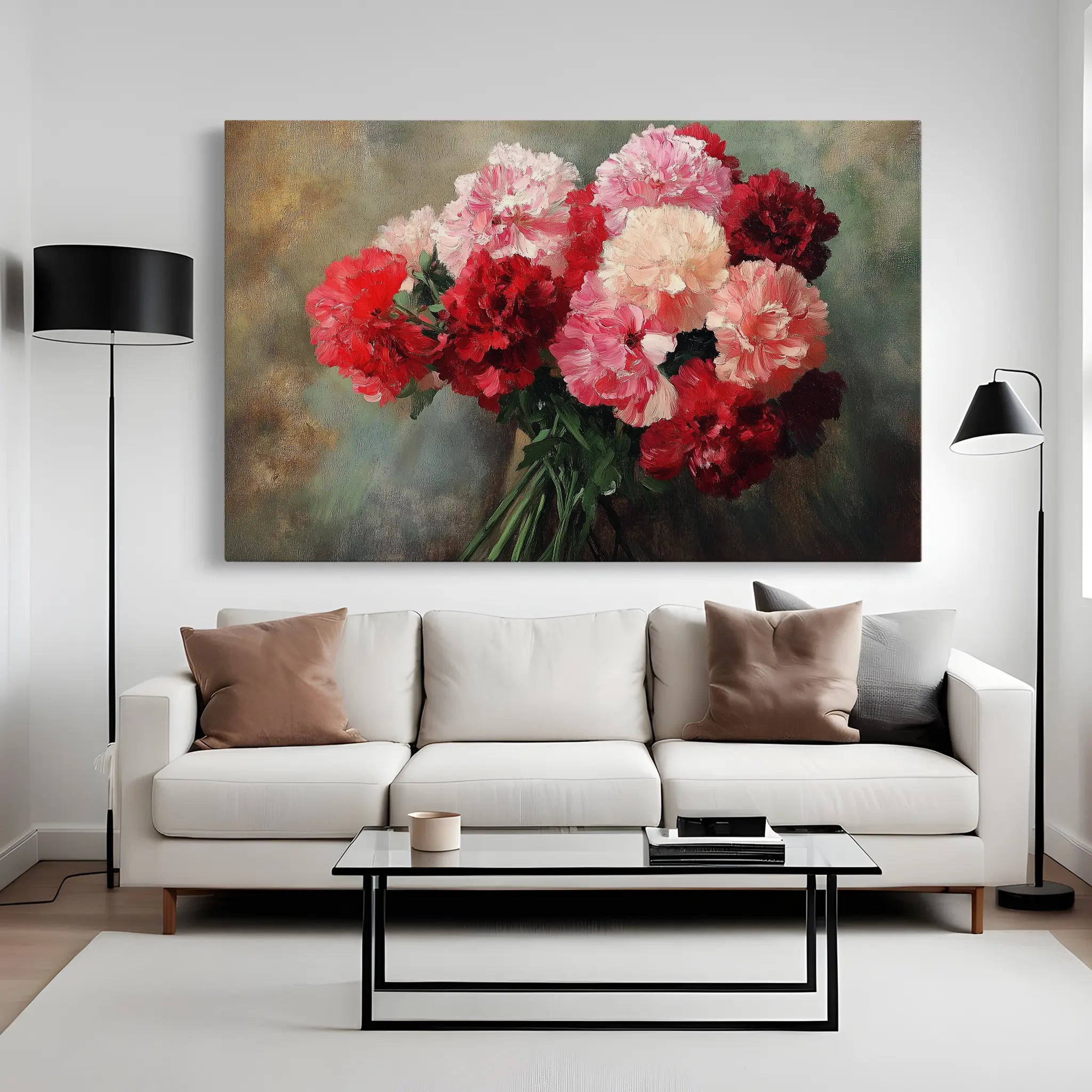 Floral Canvas Wall Art WAD1145-F 90 x 60 cm / Stretched on hidden frame