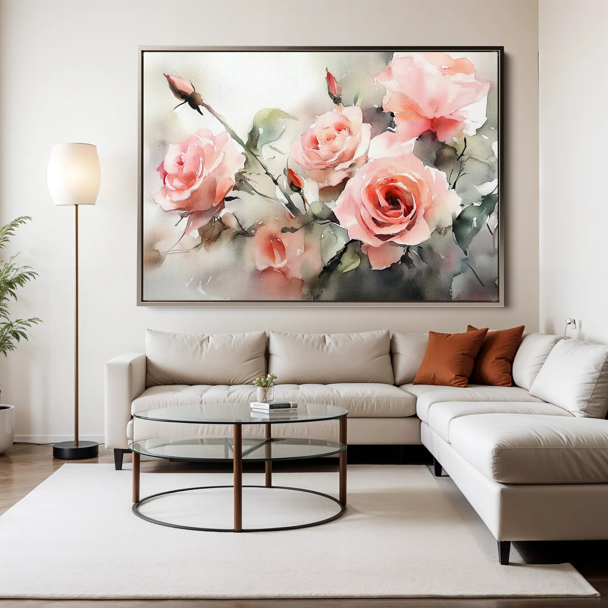 Floral Canvas Wall Art WAD1146-F 90 x 60 cm / Stretched on hidden frame