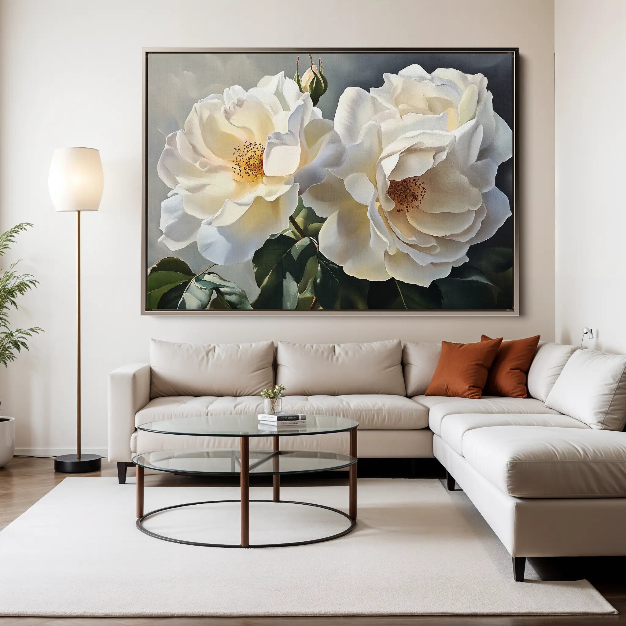 Floral Canvas Wall Art WAD1147-F 90 x 60 cm / Stretched on hidden frame