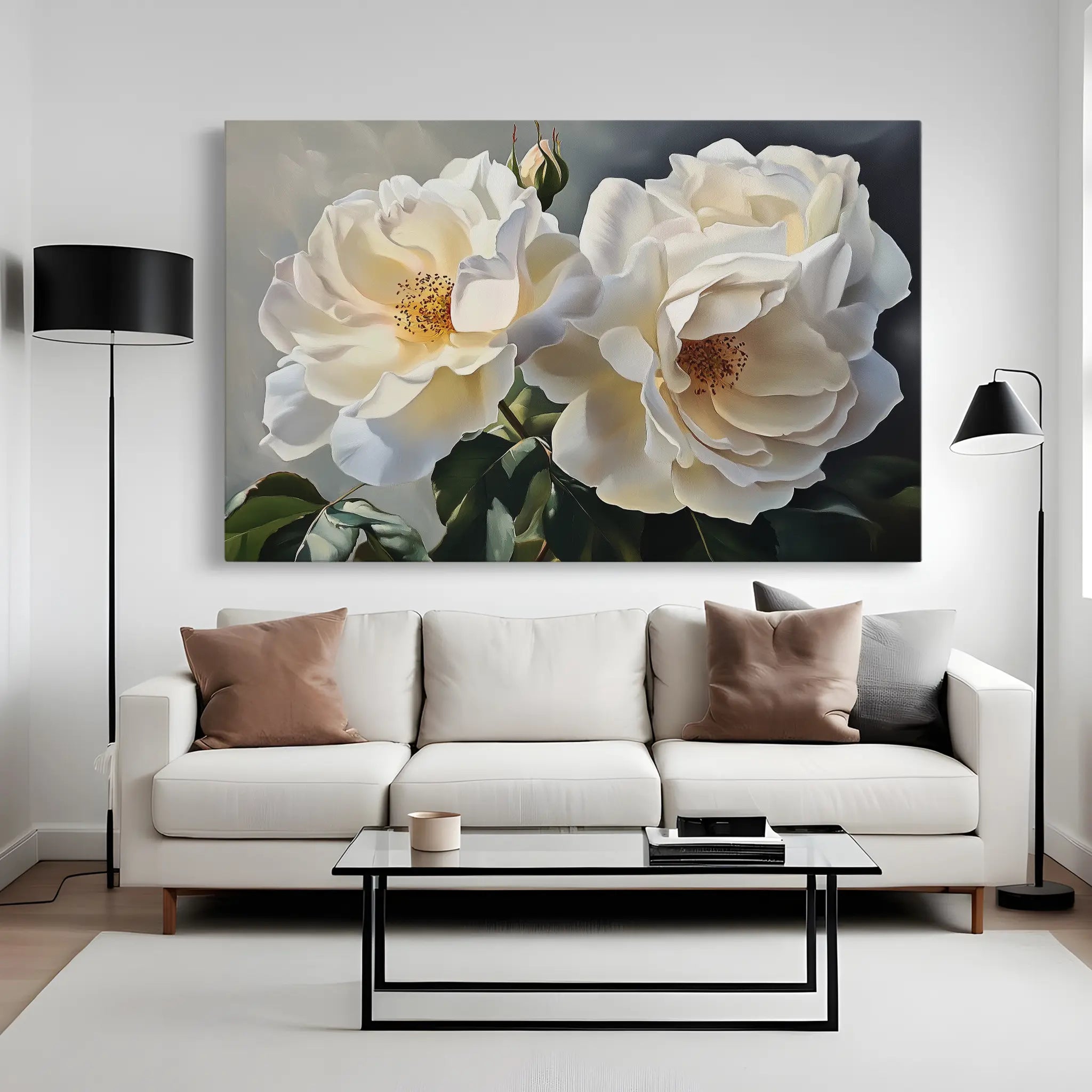 Floral Canvas Wall Art WAD1147-F 90 x 60 cm / Stretched on hidden frame