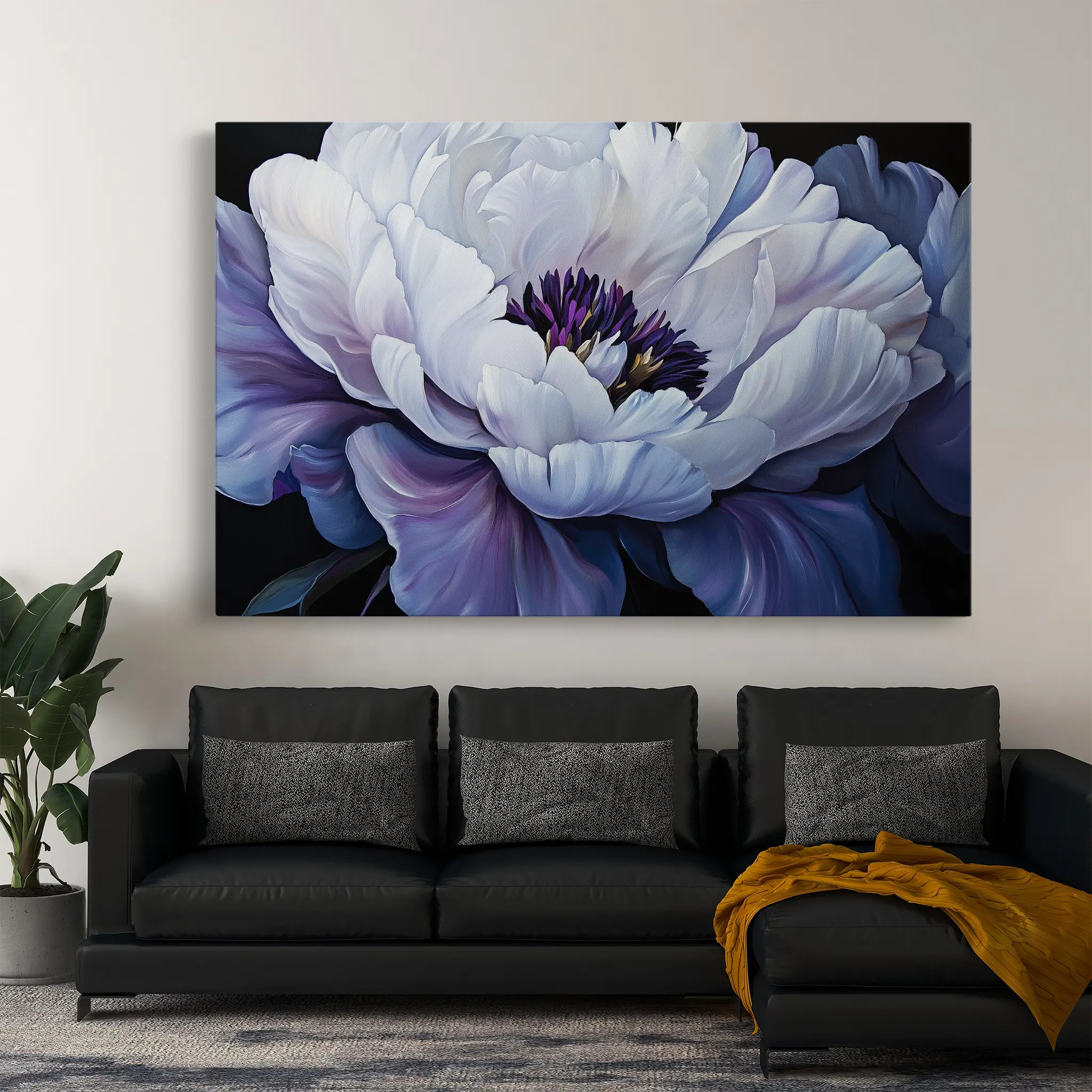 Floral Canvas Wall Art WAD1148-F 90 x 60 cm / Stretched on hidden frame