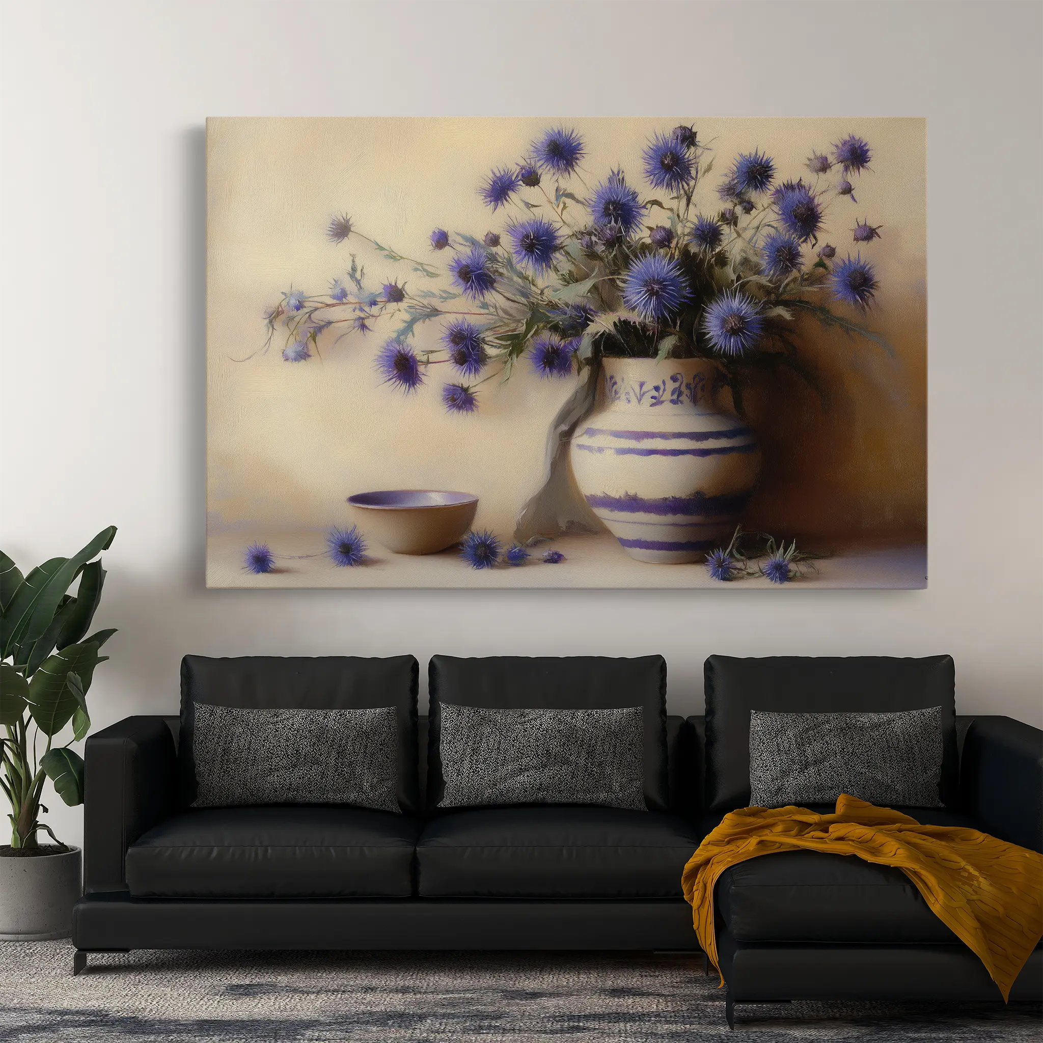 Floral Canvas Wall Art WAD1149-F 90 x 60 cm / Stretched on hidden frame