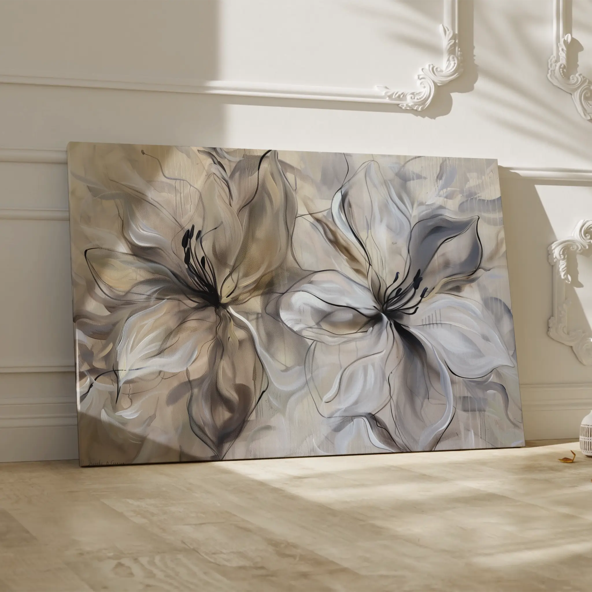 Floral Canvas Wall Art WAD115-F 90 x 60 cm / Stretched on hidden frame