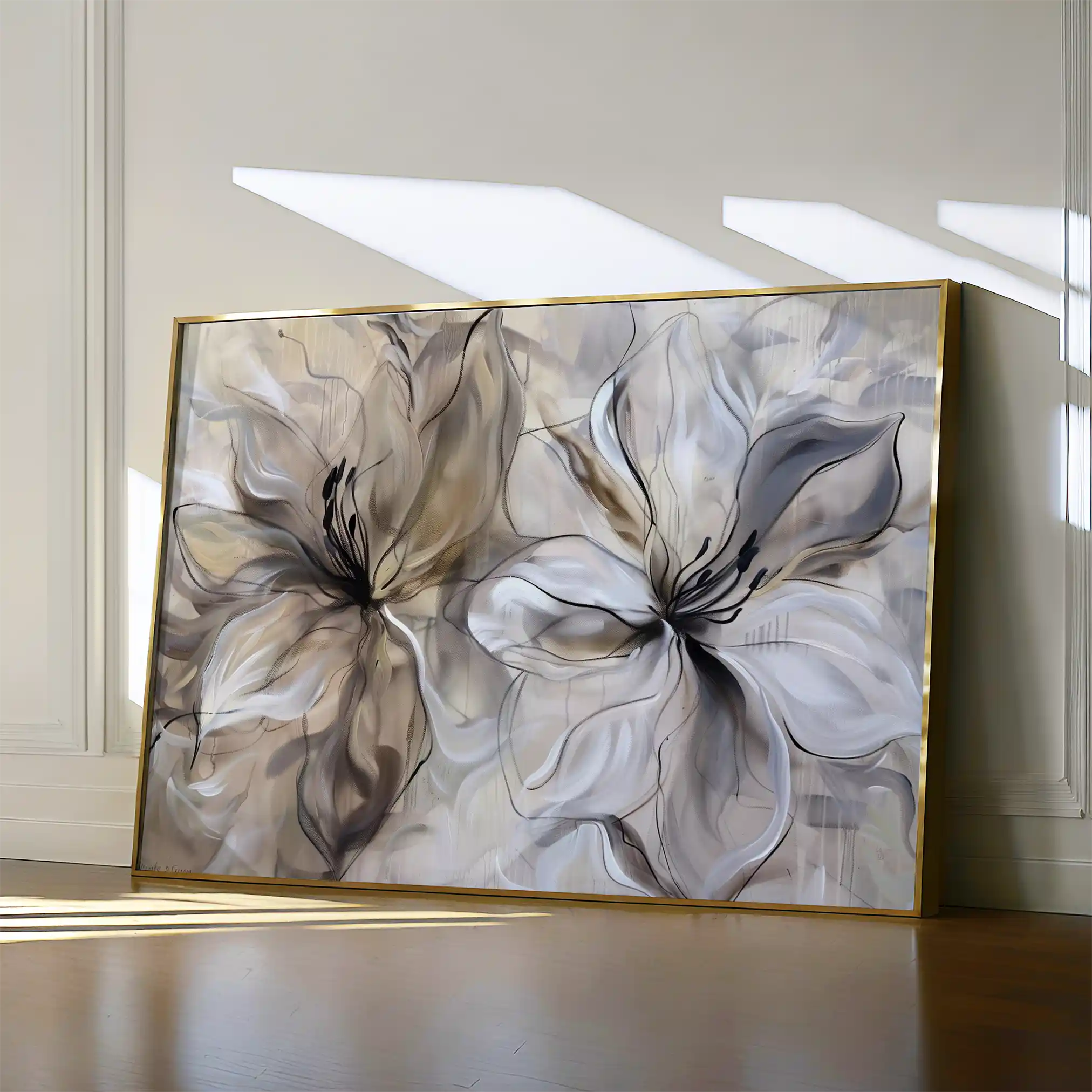 Floral Canvas Wall Art WAD115-F 90 x 60 cm / Stretched on hidden frame