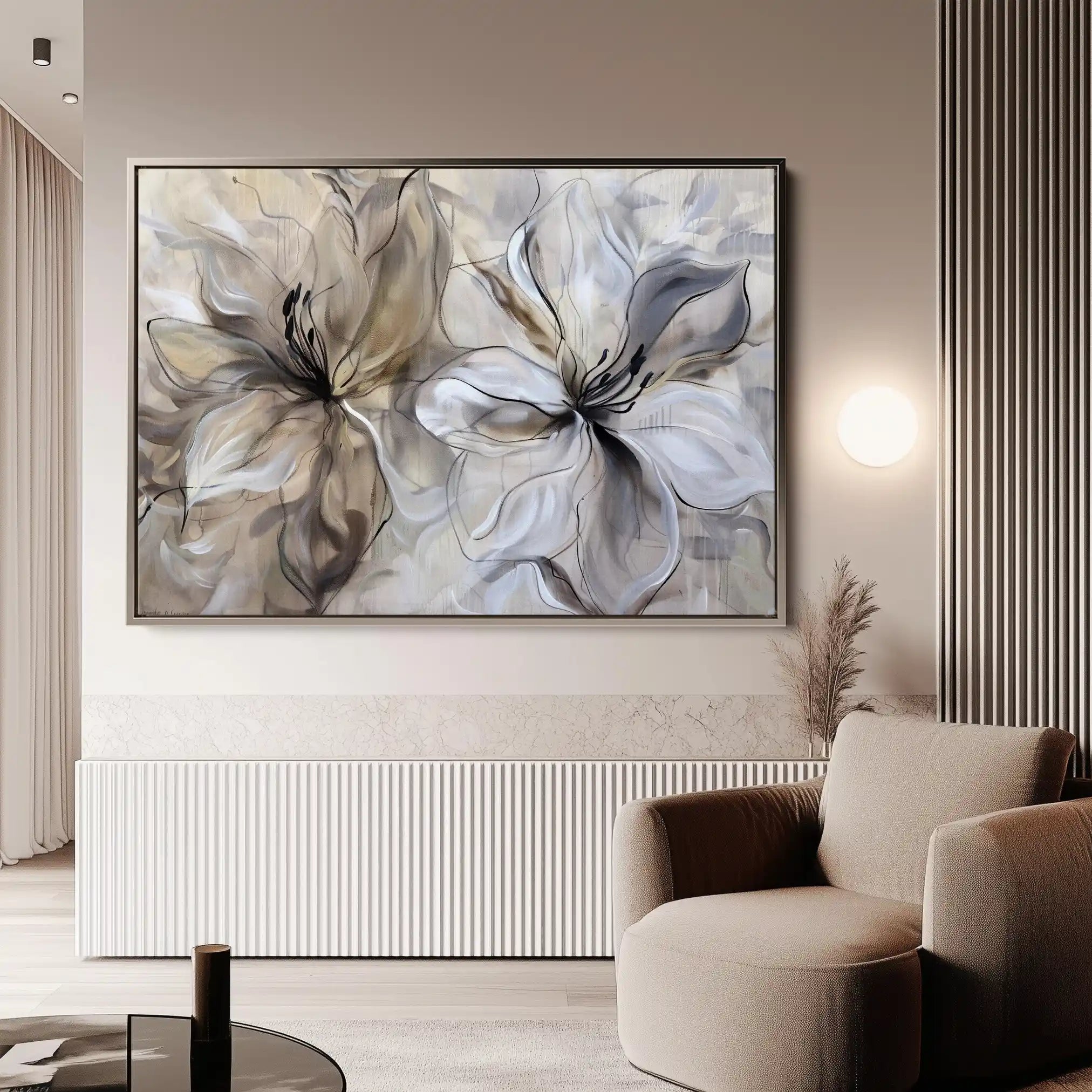 Floral Canvas Wall Art WAD115-F 90 x 60 cm / Stretched on hidden frame