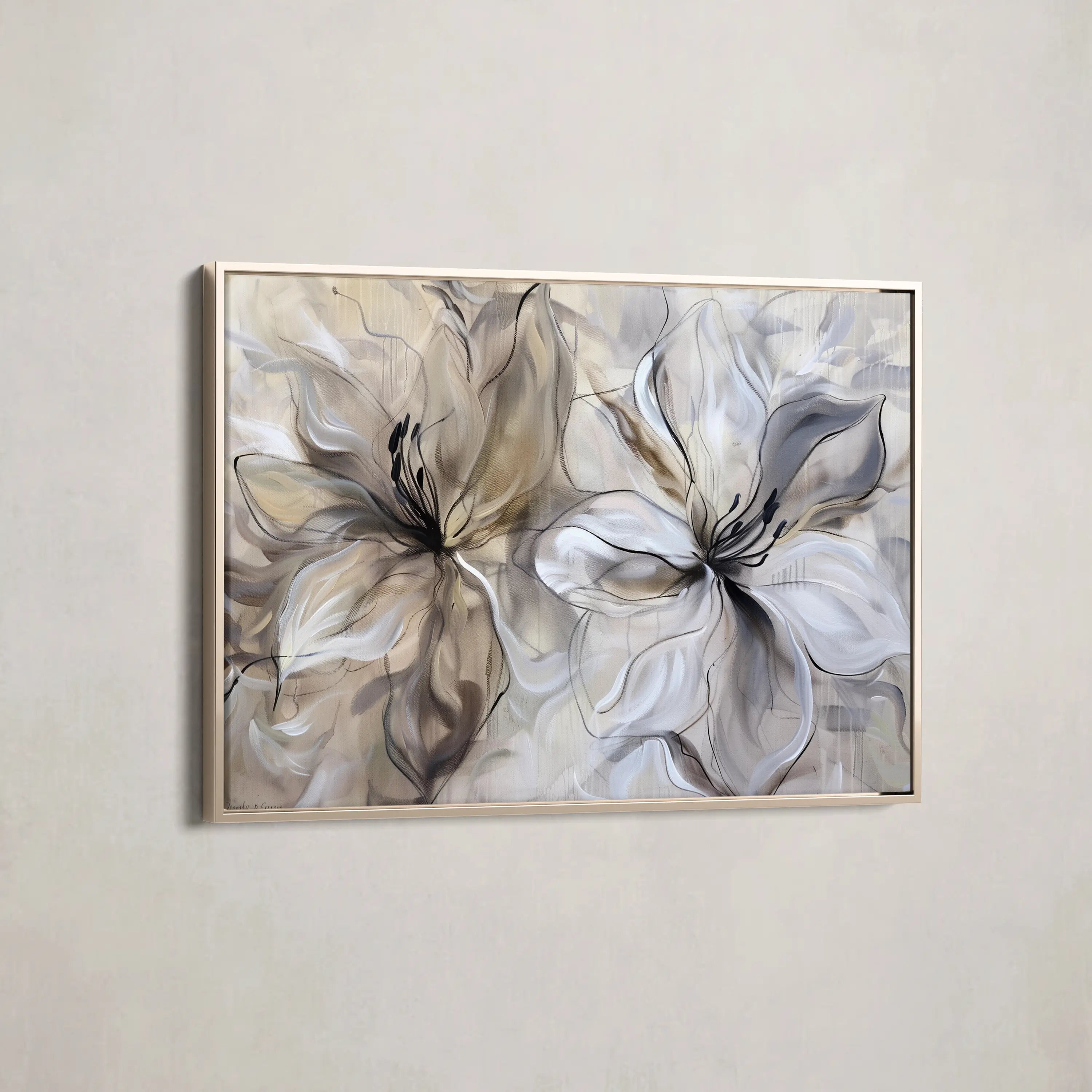 Floral Canvas Wall Art WAD115-F 90 x 60 cm / Stretched on hidden frame