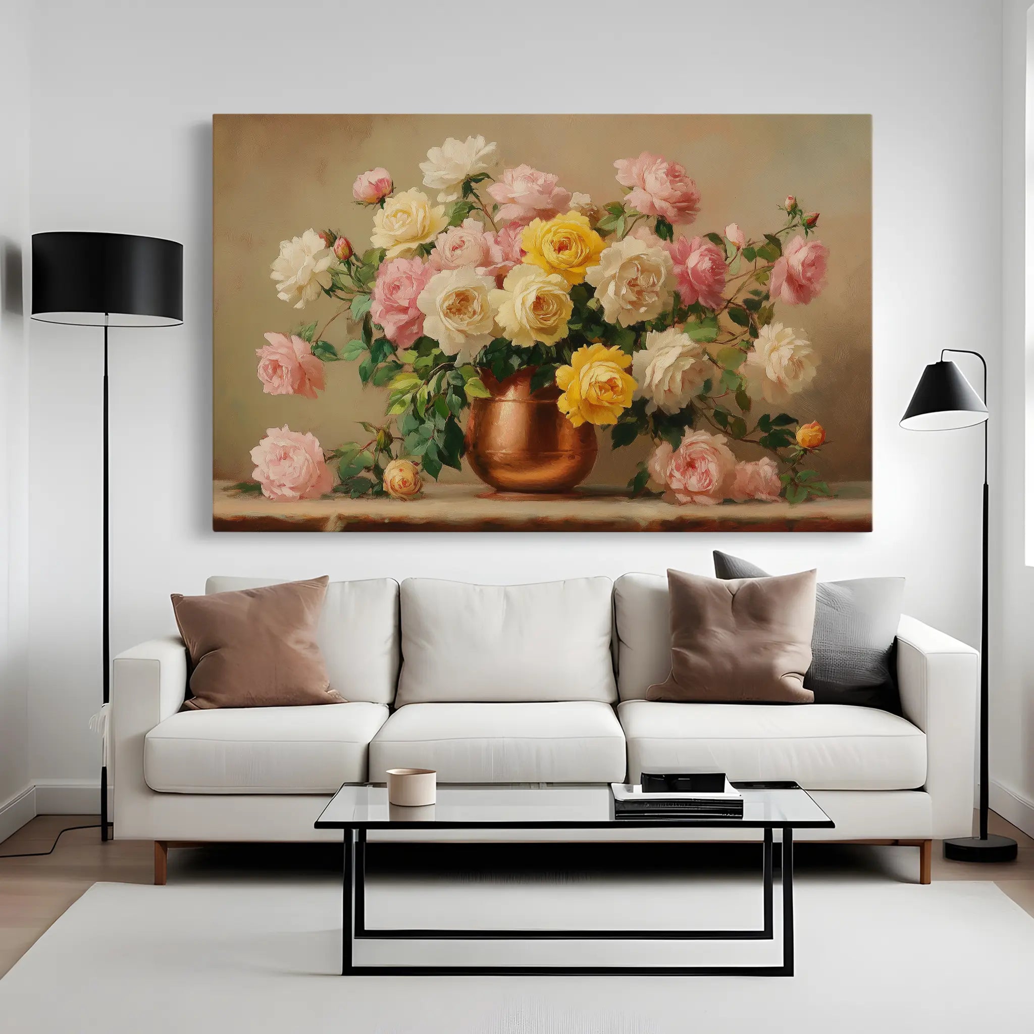 Floral Canvas Wall Art WAD1150-F 90 x 60 cm / Stretched on hidden frame