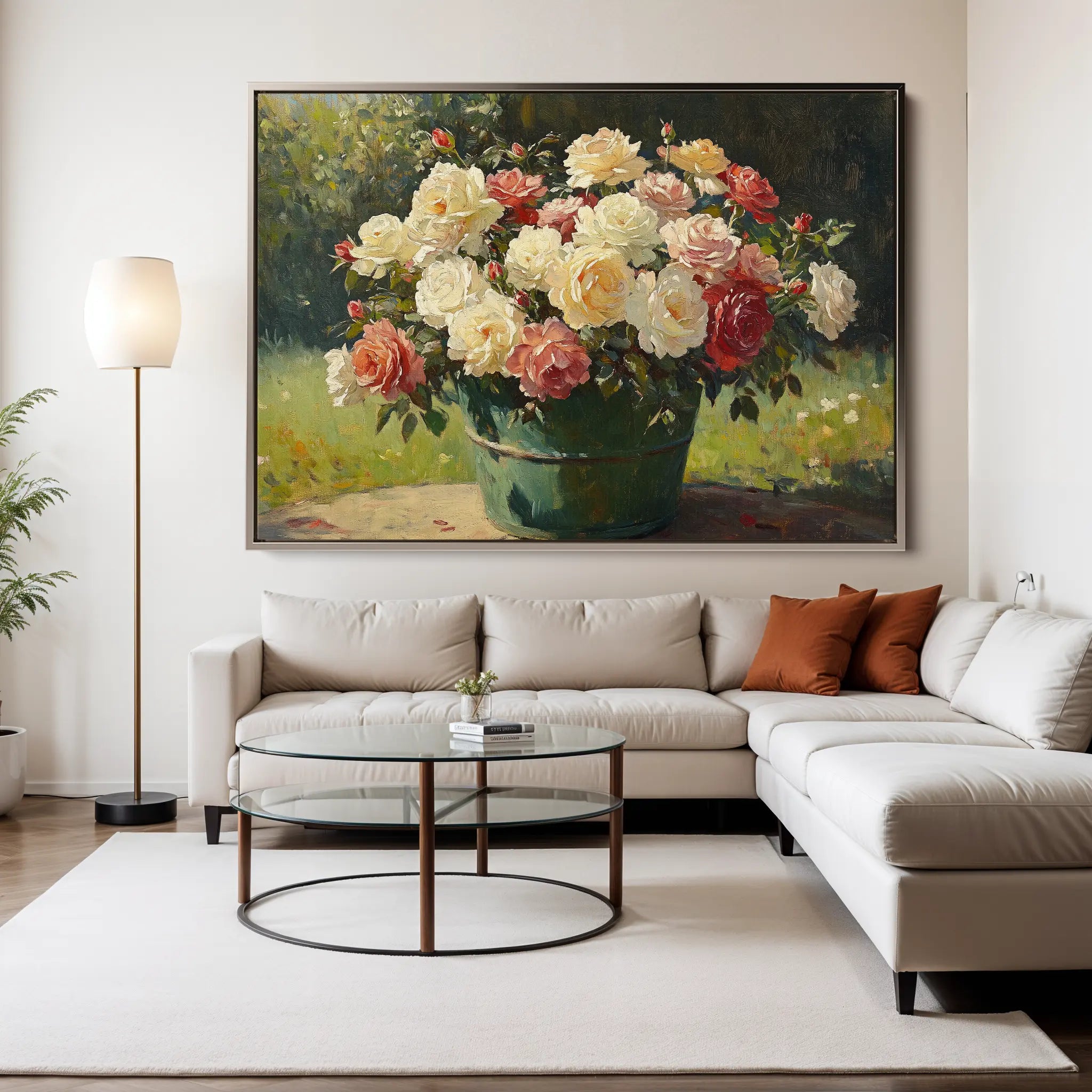 Floral Canvas Wall Art WAD1151-F 90 x 60 cm / Stretched on hidden frame