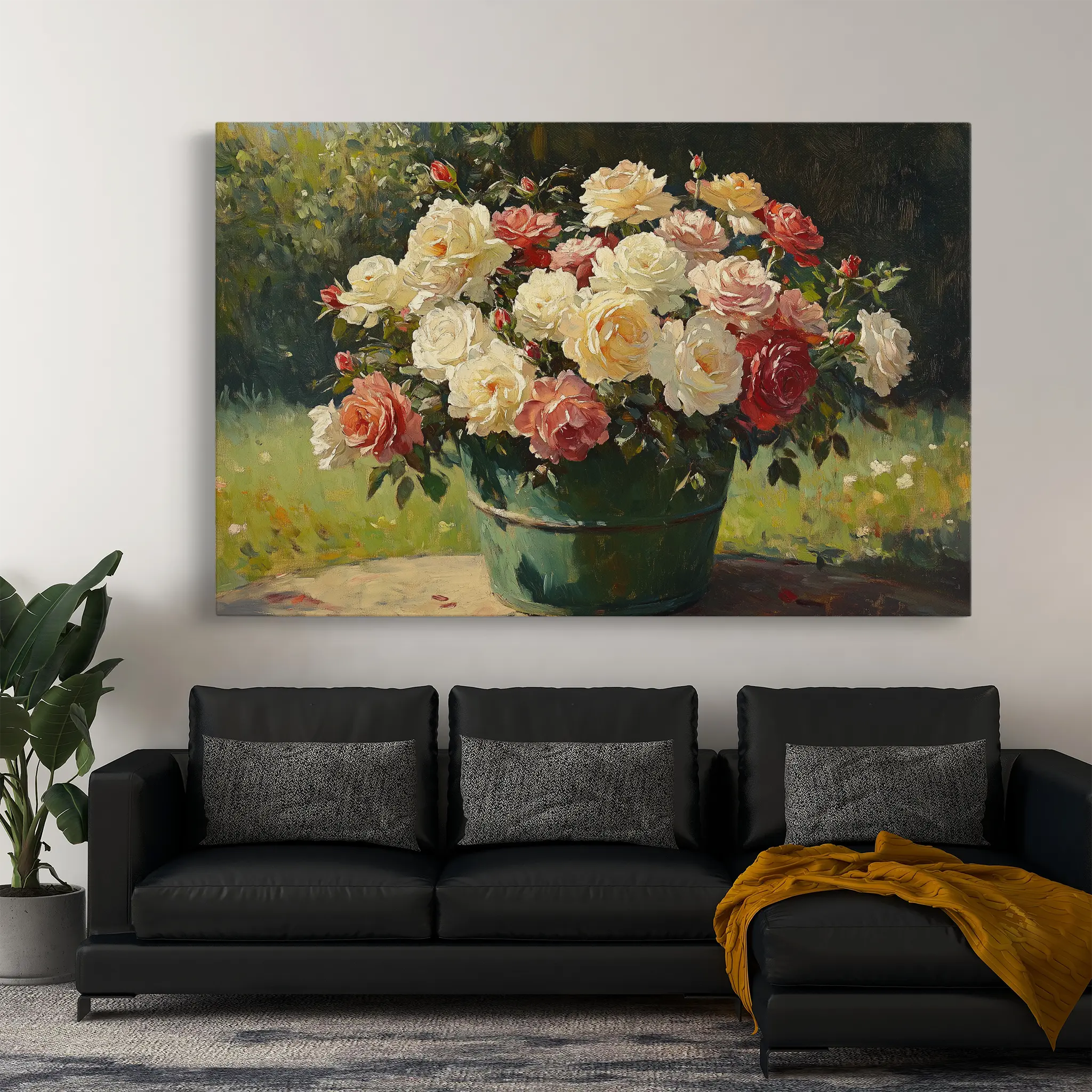 Floral Canvas Wall Art WAD1151-F 90 x 60 cm / Stretched on hidden frame