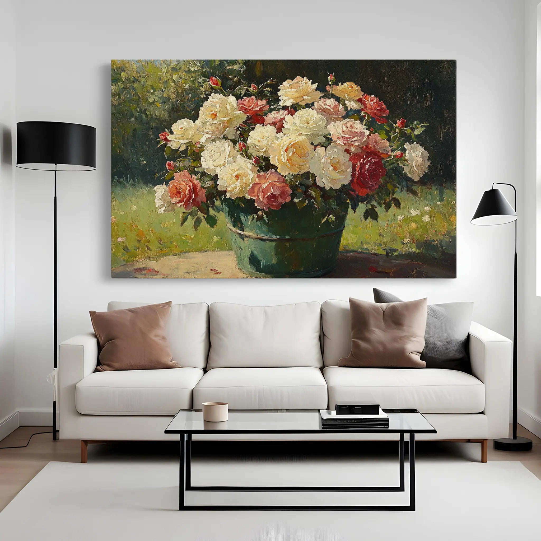 Floral Canvas Wall Art WAD1151-F 90 x 60 cm / Stretched on hidden frame