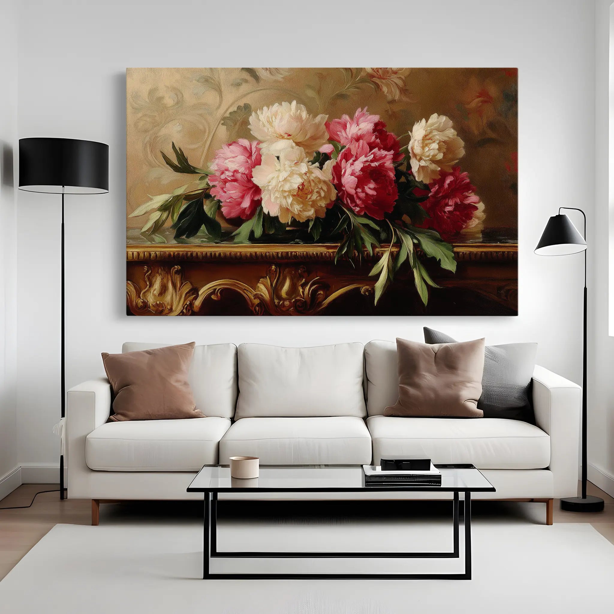 Floral Canvas Wall Art WAD1152-F 90 x 60 cm / Stretched on hidden frame