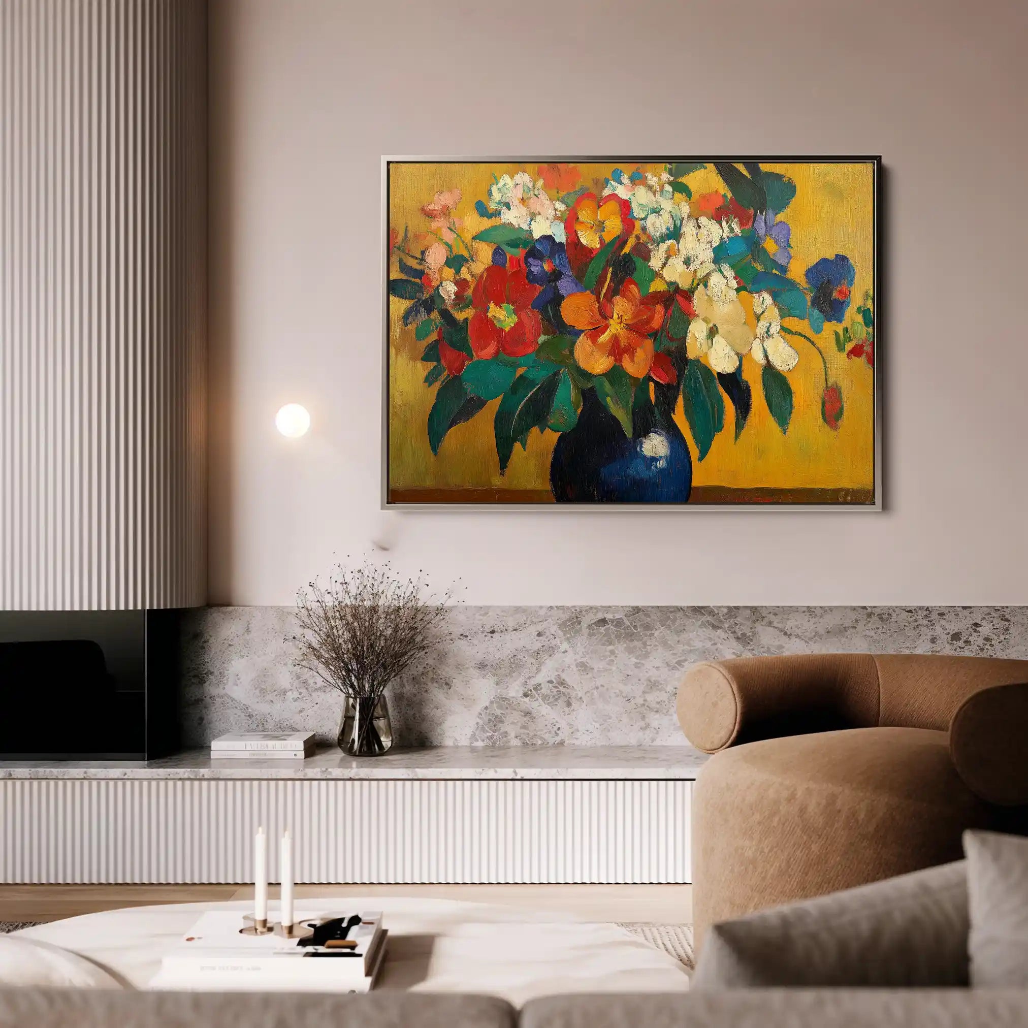Floral Canvas Wall Art WAD1153-F 90 x 60 cm / Stretched on hidden frame