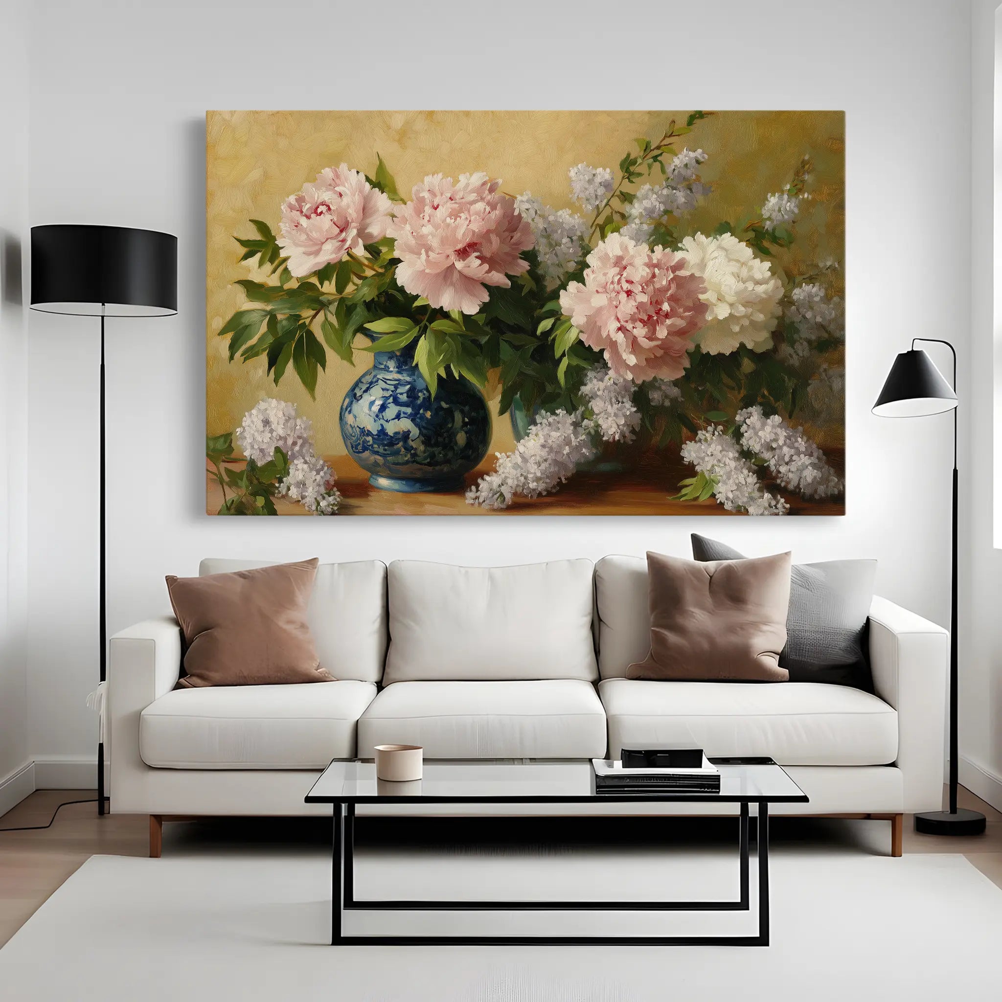 Floral Canvas Wall Art WAD1154-F 90 x 60 cm / Stretched on hidden frame