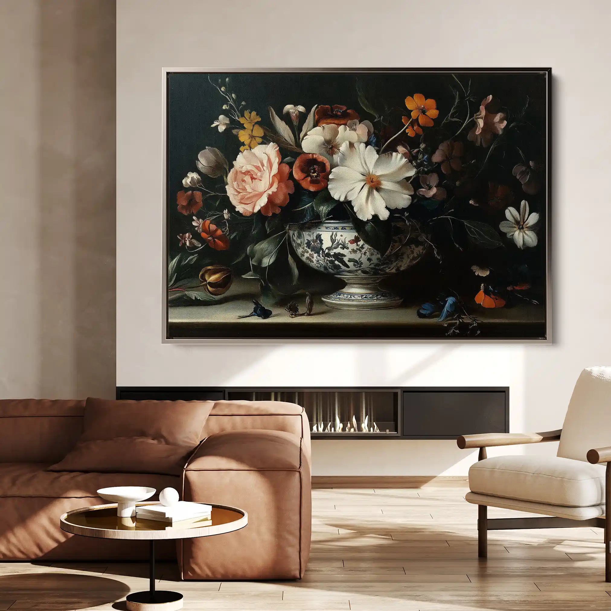 Floral Canvas Wall Art WAD1155-F 90 x 60 cm / Stretched on hidden frame