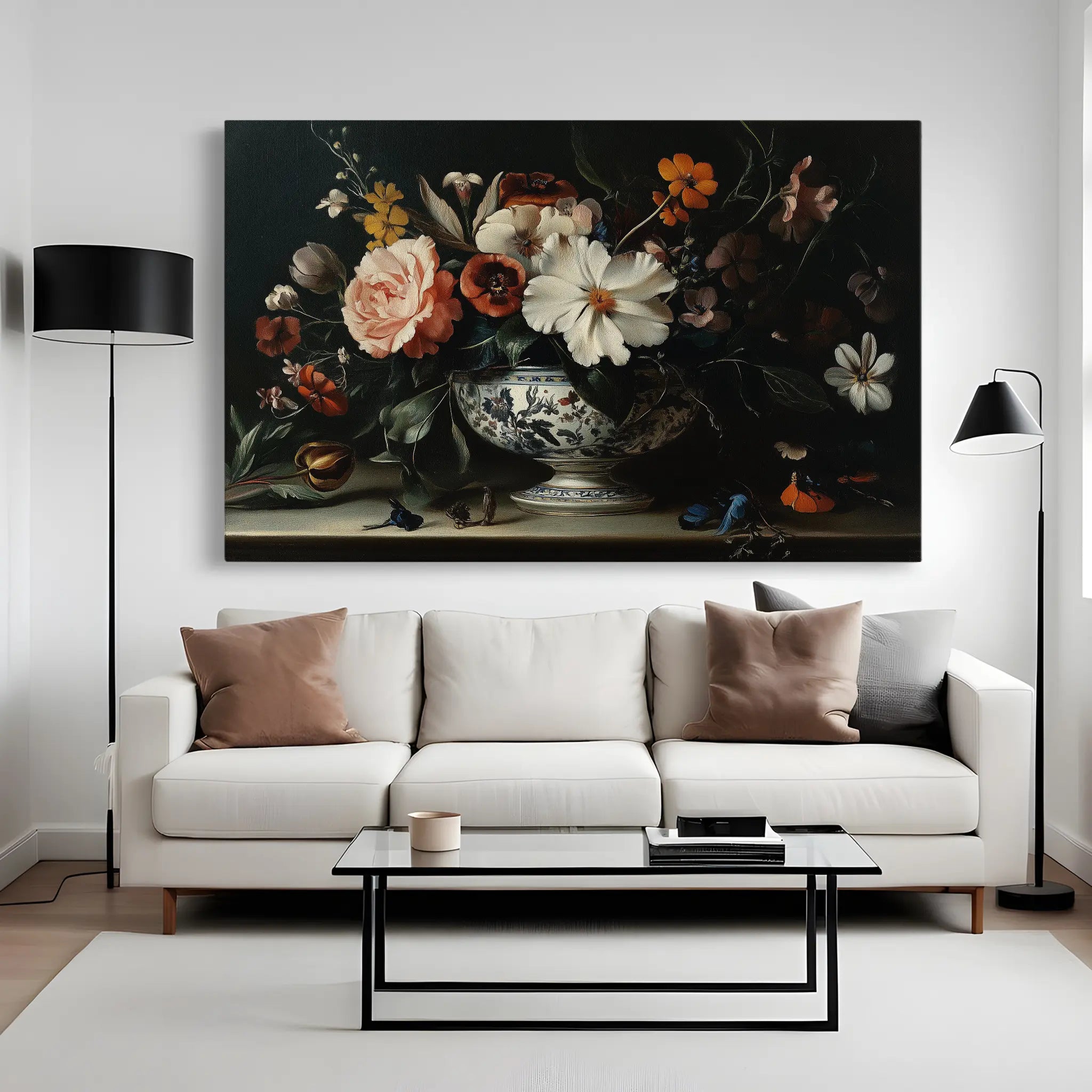 Floral Canvas Wall Art WAD1155-F 90 x 60 cm / Stretched on hidden frame