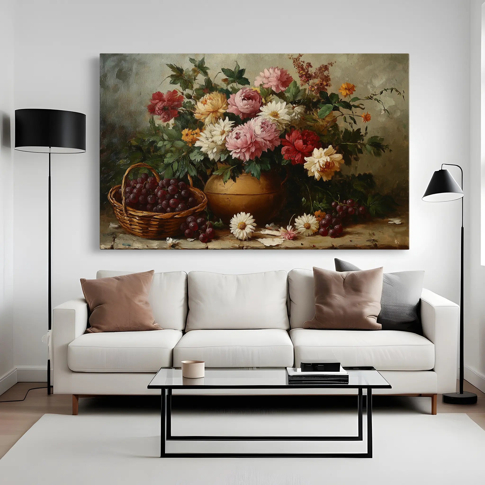 Floral Canvas Wall Art WAD1157-F 90 x 60 cm / Stretched on hidden frame