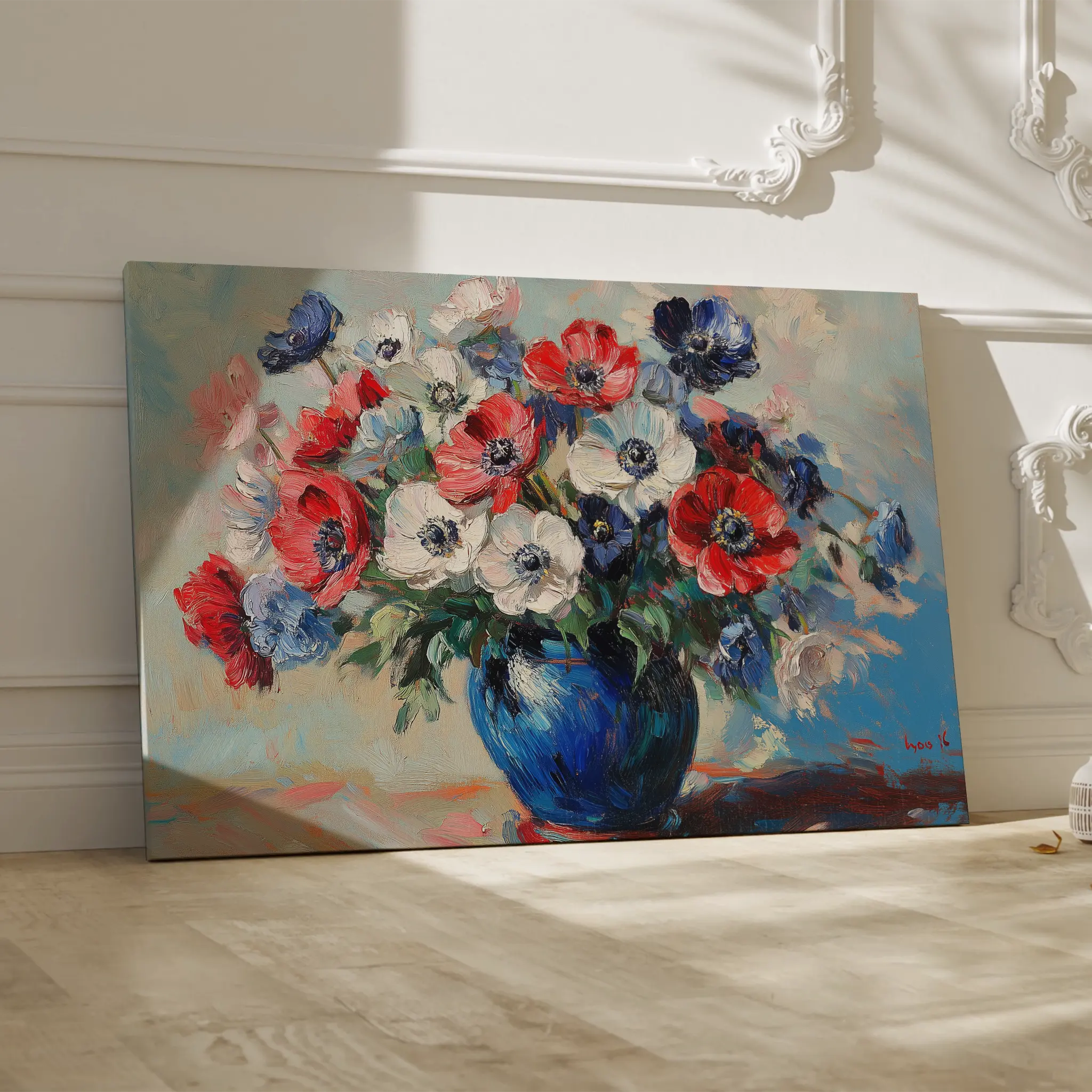 Floral Canvas Wall Art WAD1158-F 90 x 60 cm / Stretched on hidden frame