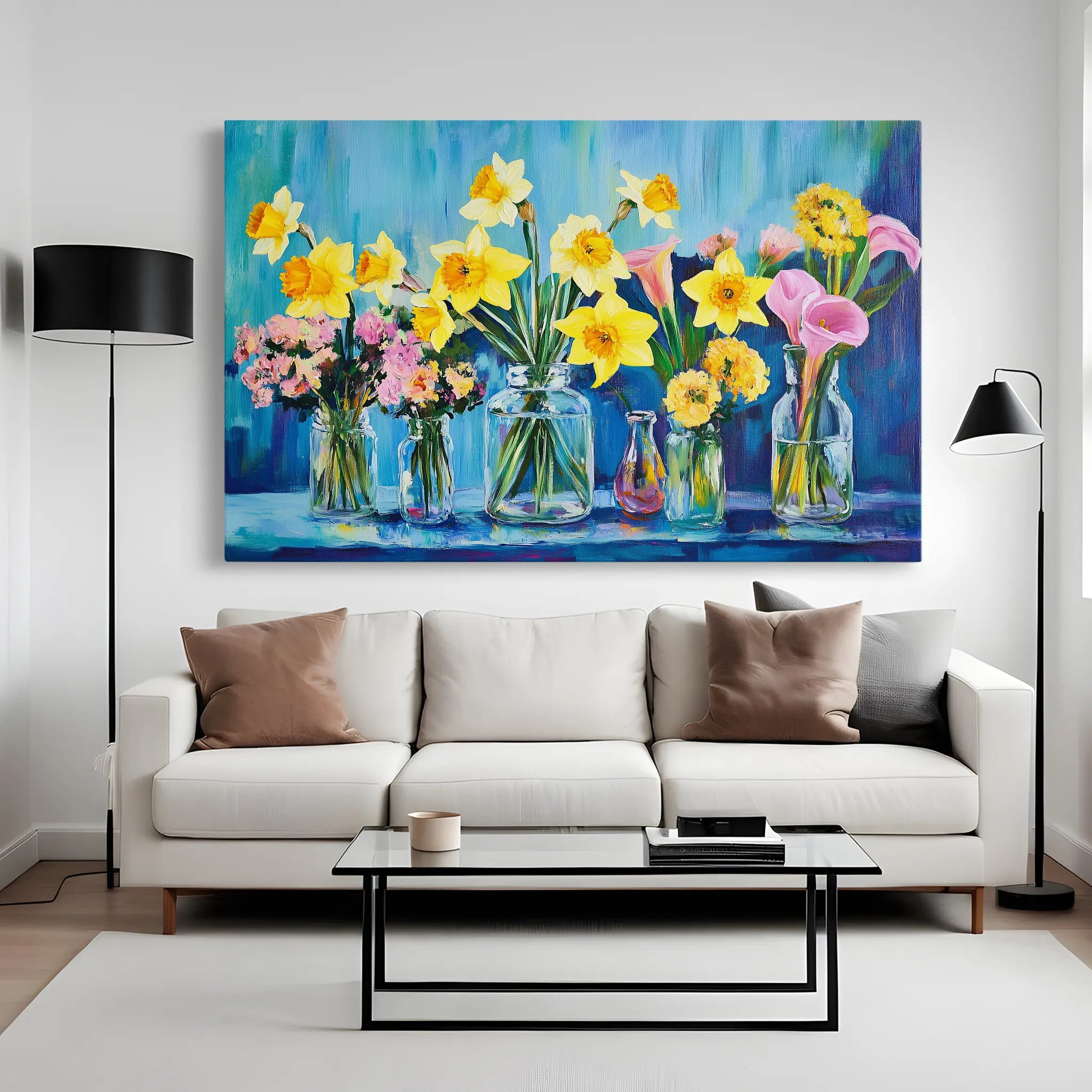 Floral Canvas Wall Art WAD1159-F 90 x 60 cm / Stretched on hidden frame