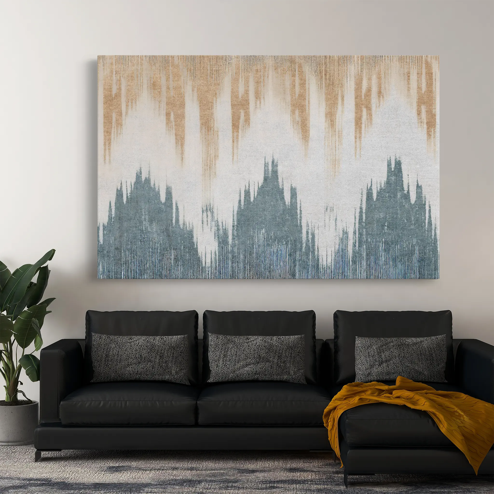 Abstract Canvas Wall Art WAD116-A 90 x 60 cm / Stretched on hidden frame