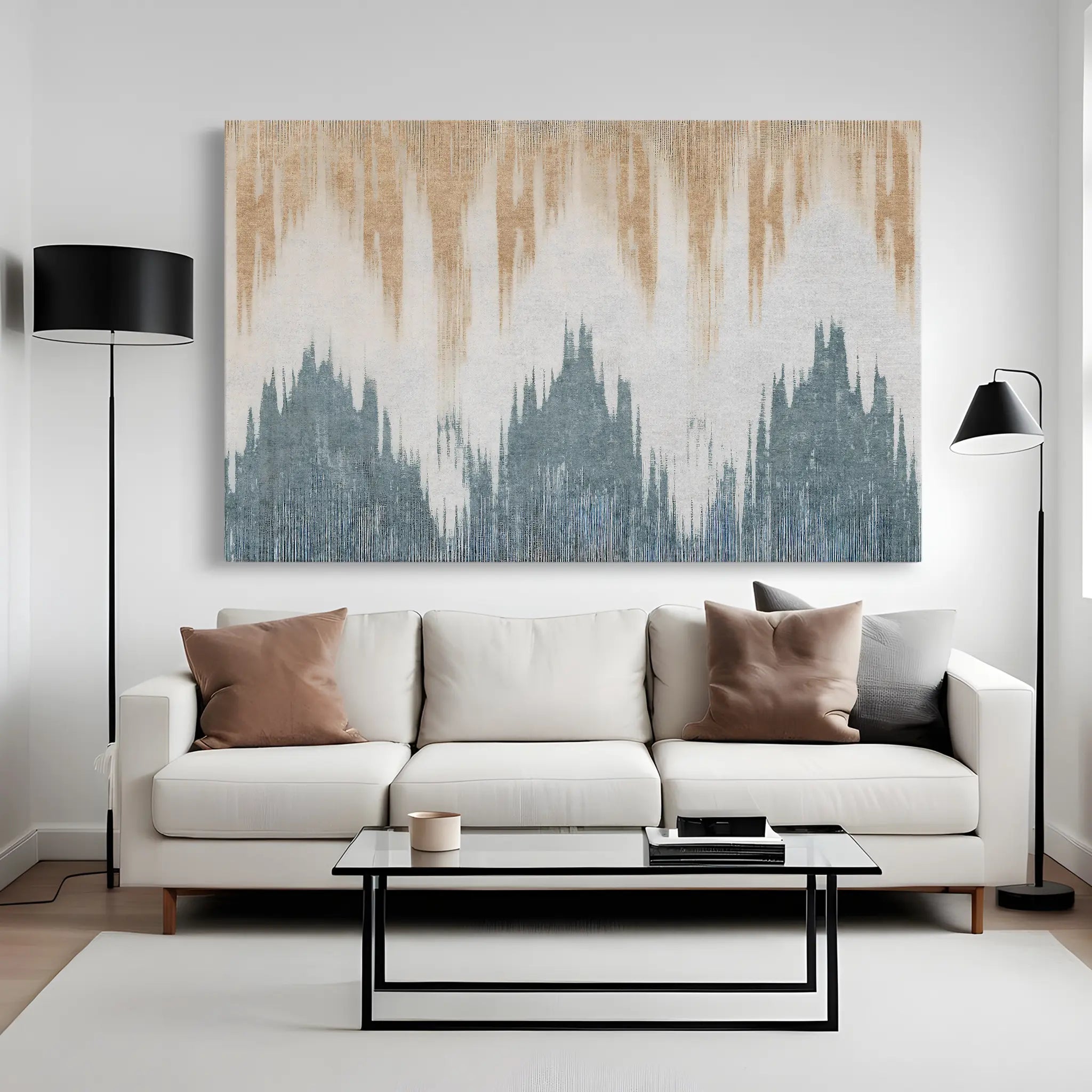 Abstract Canvas Wall Art WAD116-A 90 x 60 cm / Stretched on hidden frame