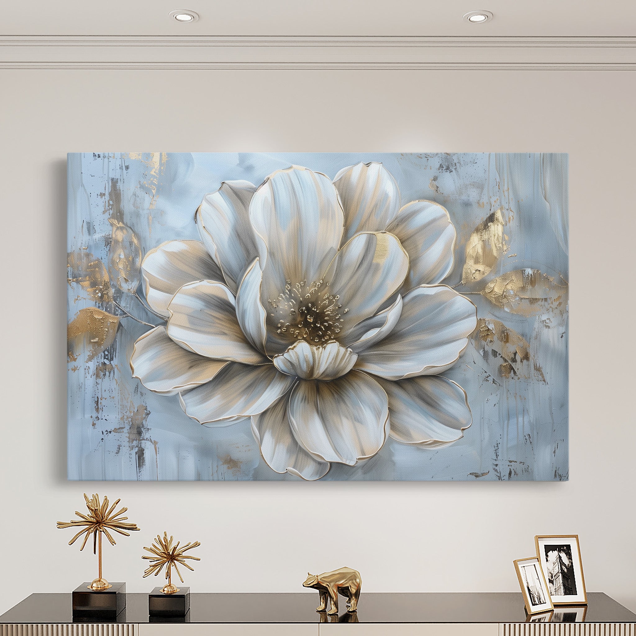 Floral Canvas Wall Art WAD116-F 90 x 60 cm / Stretched on hidden frame