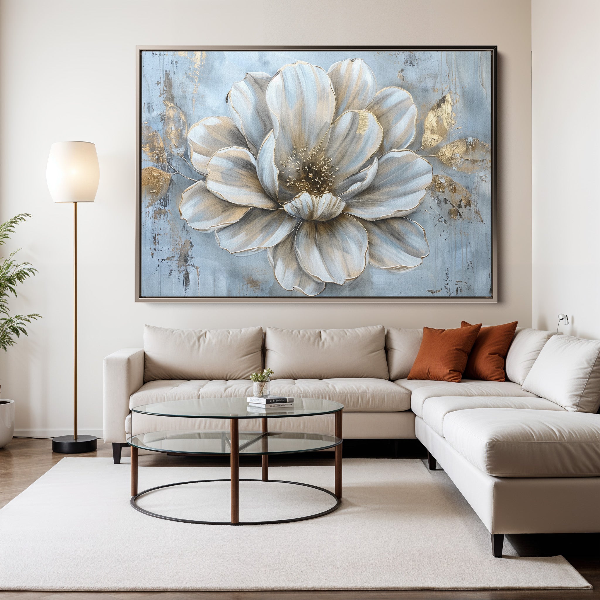 Floral Canvas Wall Art WAD116-F 90 x 60 cm / Stretched on hidden frame