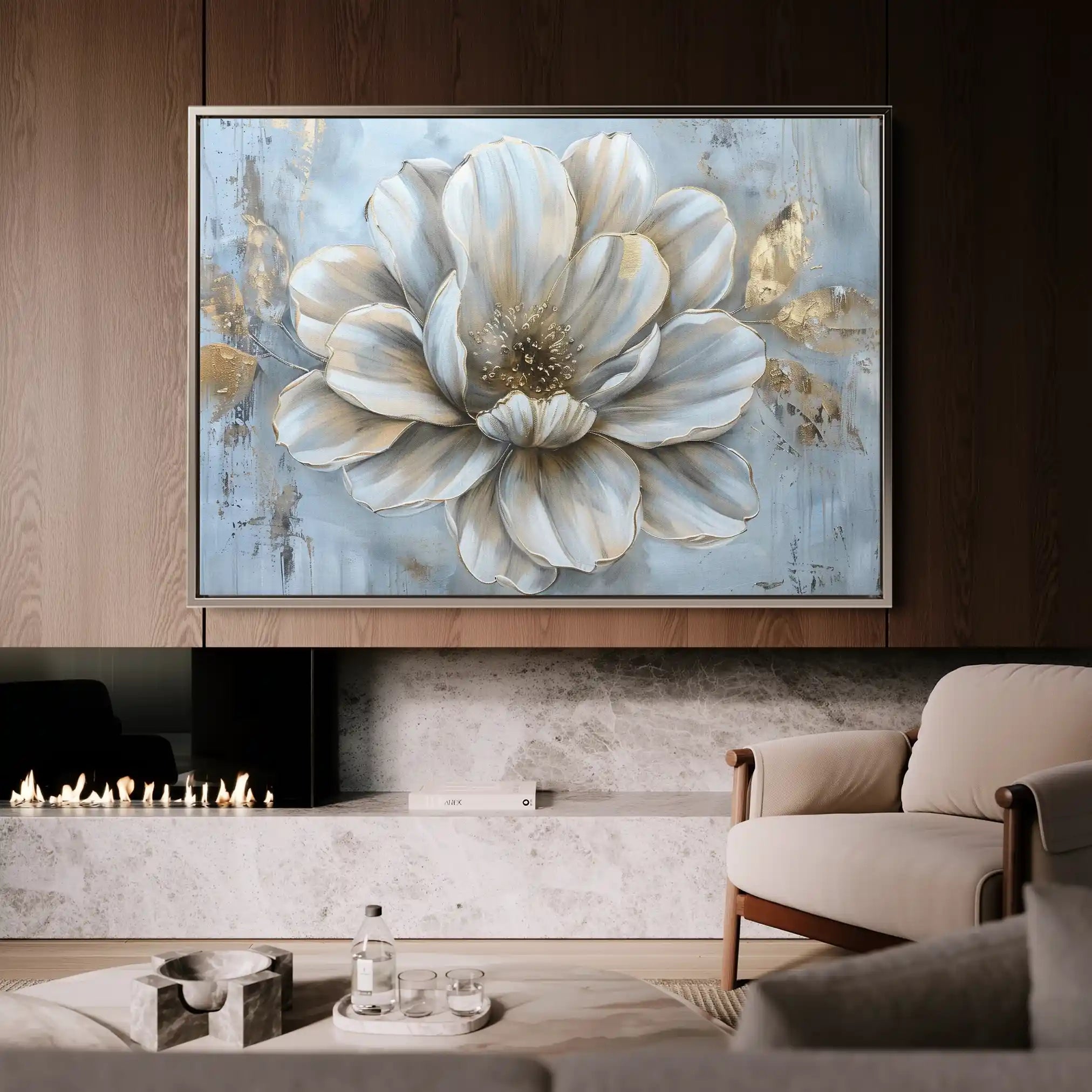 Floral Canvas Wall Art WAD116-F 90 x 60 cm / Stretched on hidden frame