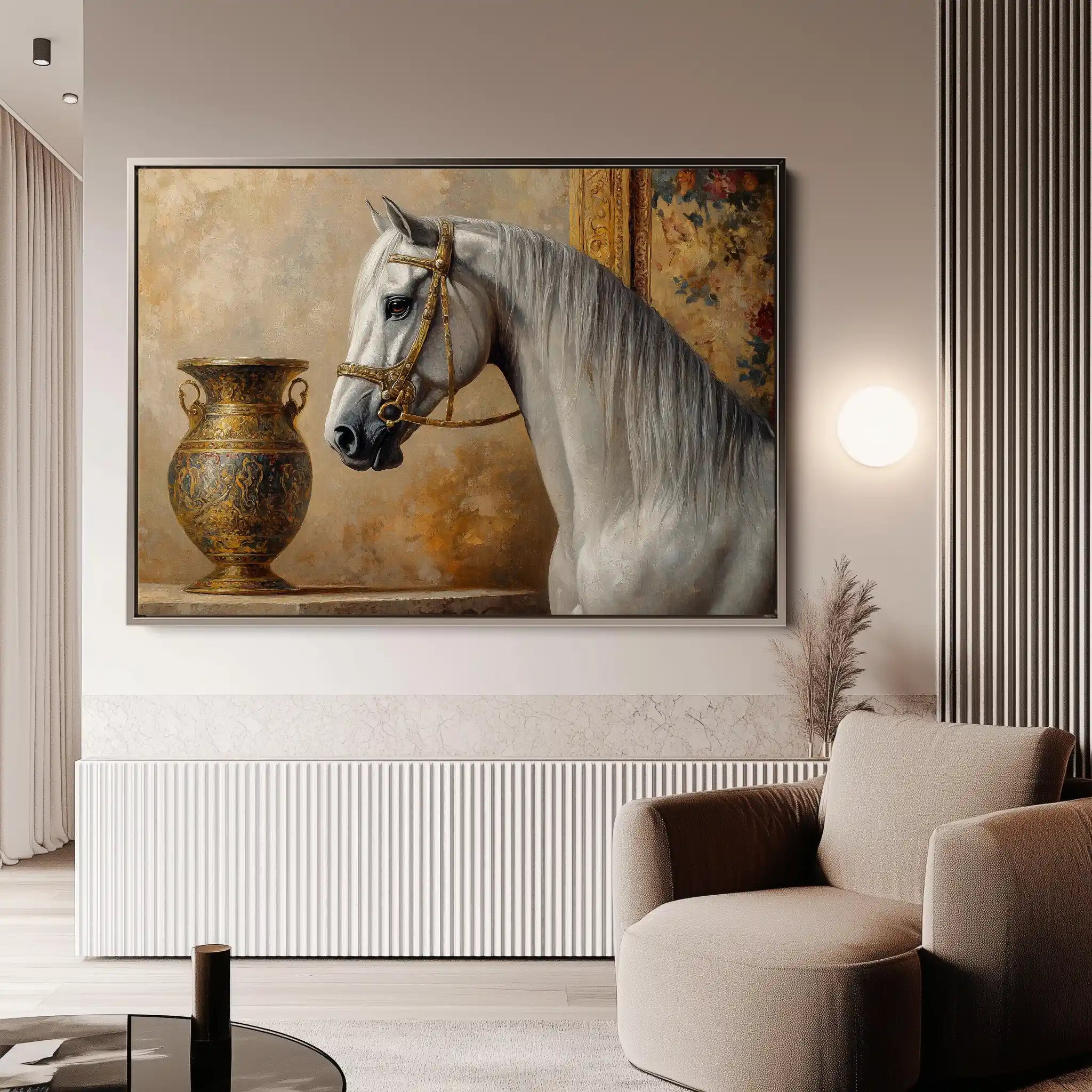Horses 116 Canvas Art 90 x 60 cm / Stretched on hidden frame