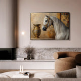 Horses 116 Canvas Art 90 x 60 cm / Stretched on hidden frame