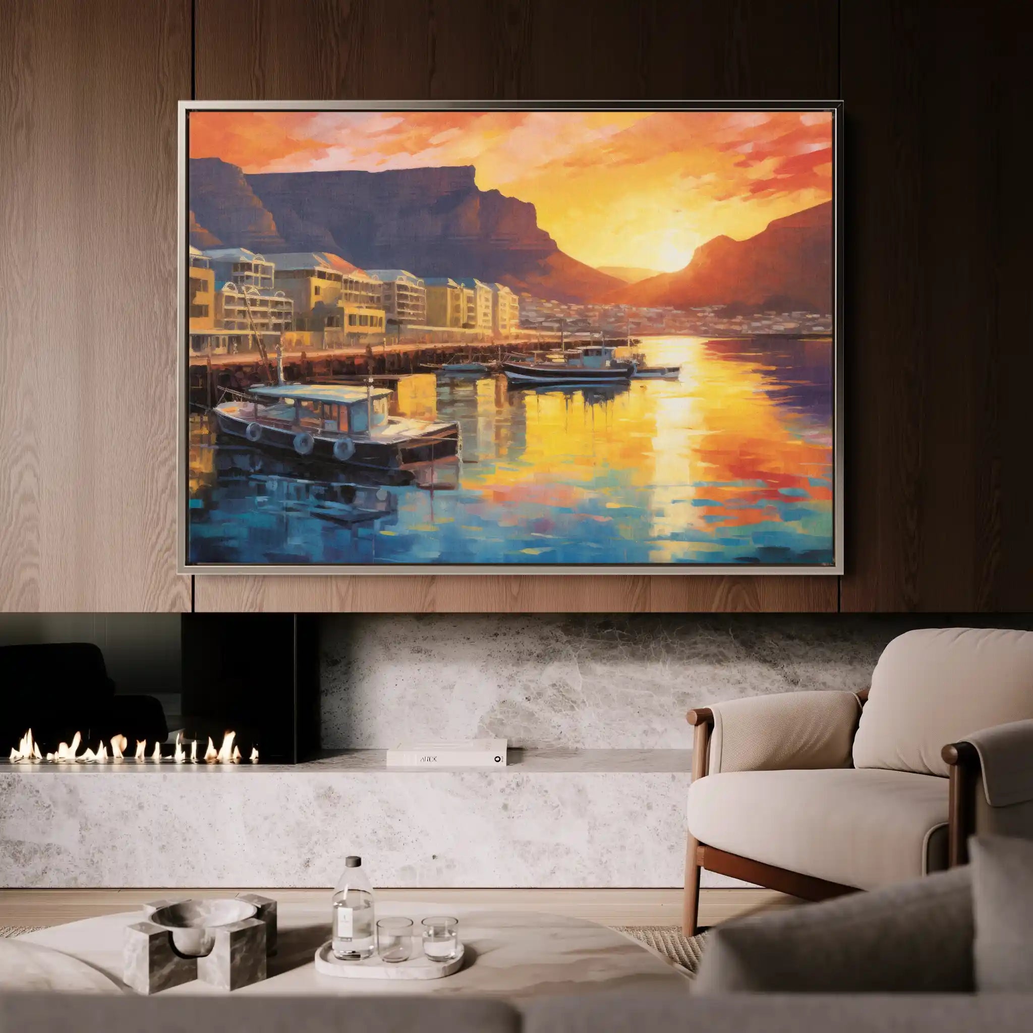 Landscape 116 Canvas Art 90 x 60 cm / Stretched on hidden frame