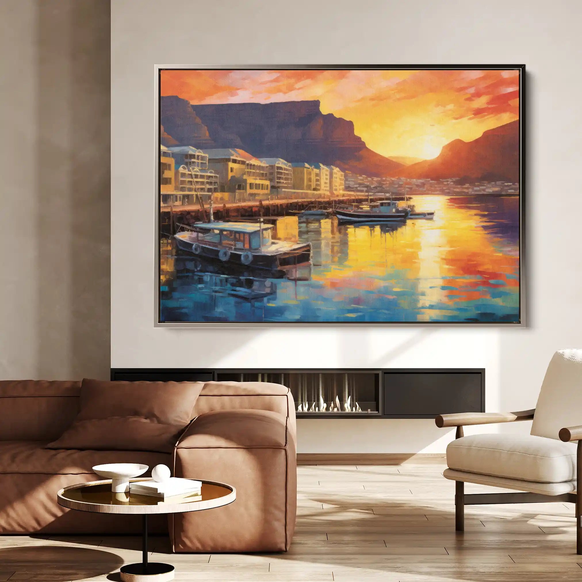 Landscape 116 Canvas Art 90 x 60 cm / Stretched on hidden frame