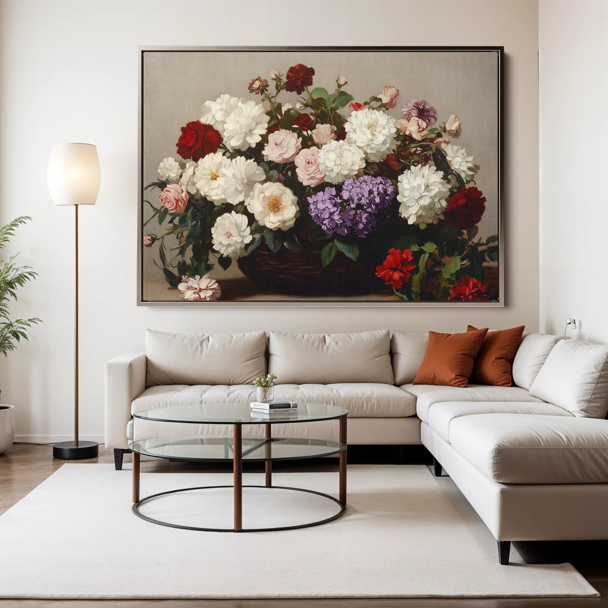 Floral Canvas Wall Art WAD1160-F 90 x 60 cm / Stretched on hidden frame