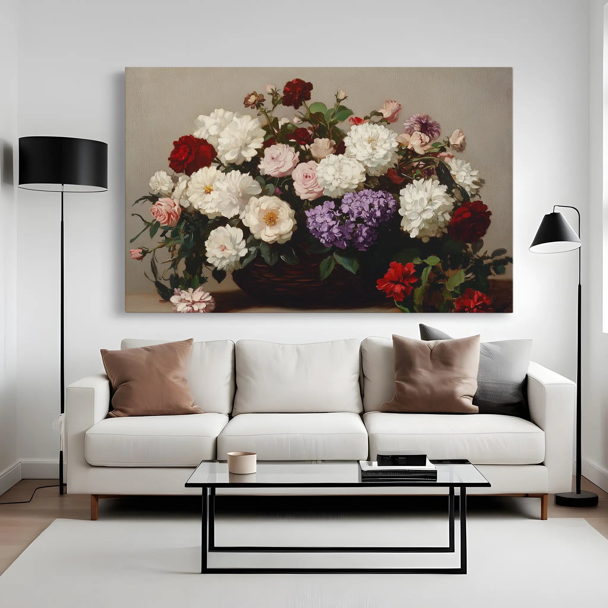 Floral Canvas Wall Art WAD1160-F 90 x 60 cm / Stretched on hidden frame