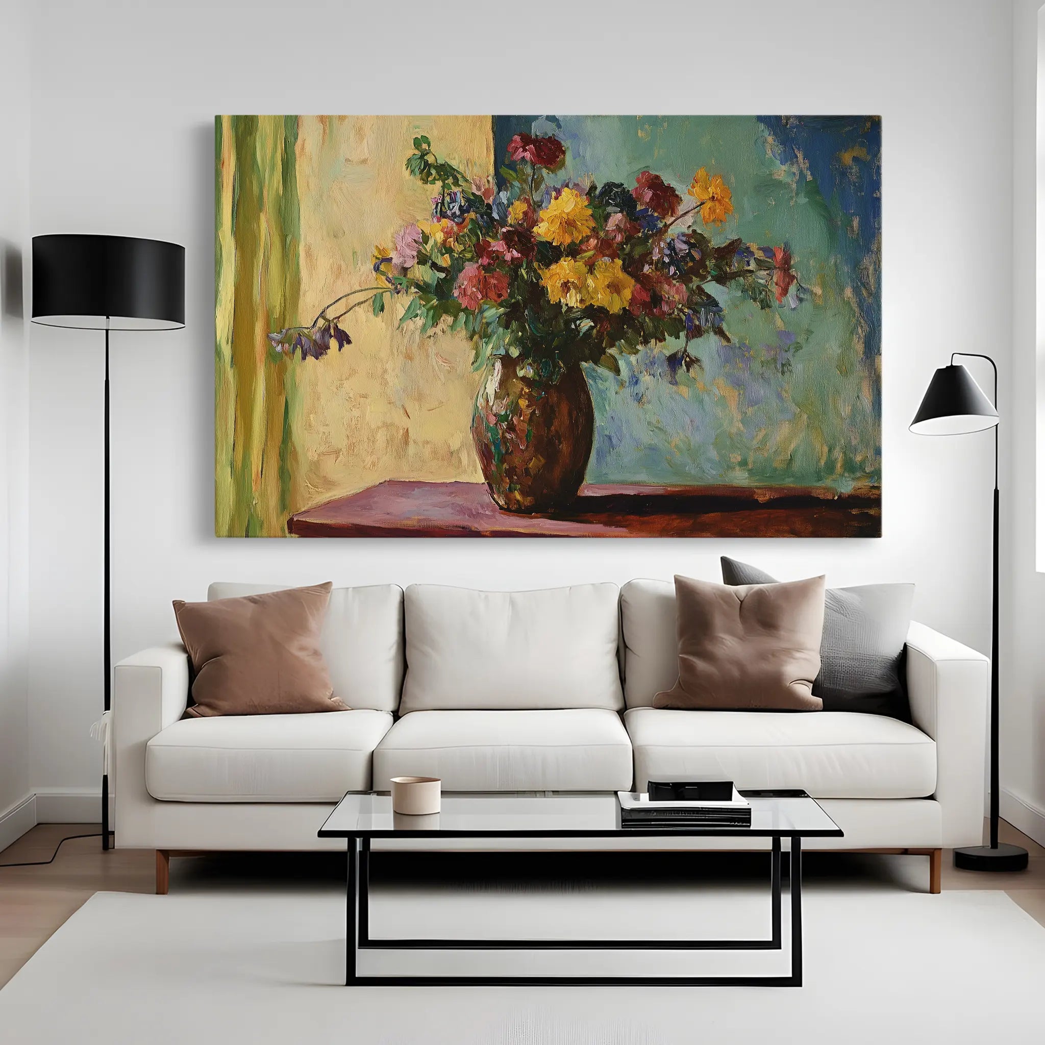 Floral Canvas Wall Art WAD1162-F 90 x 60 cm / Stretched on hidden frame