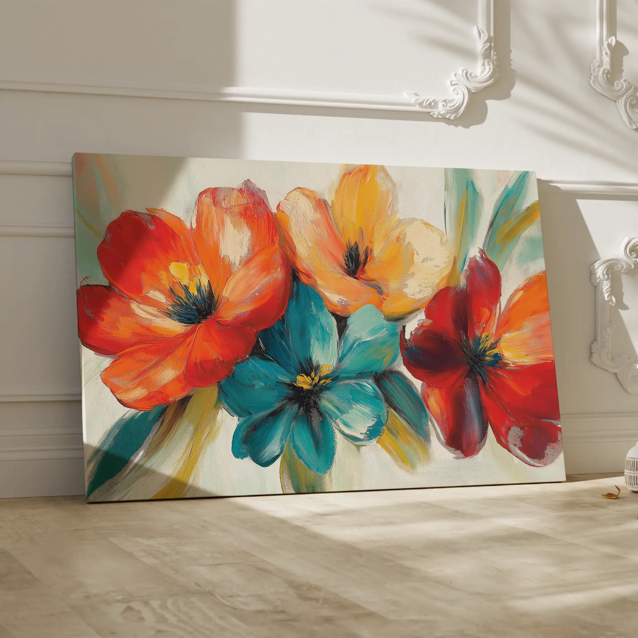 Floral Canvas Wall Art WAD1163-F 90 x 60 cm / Stretched on hidden frame